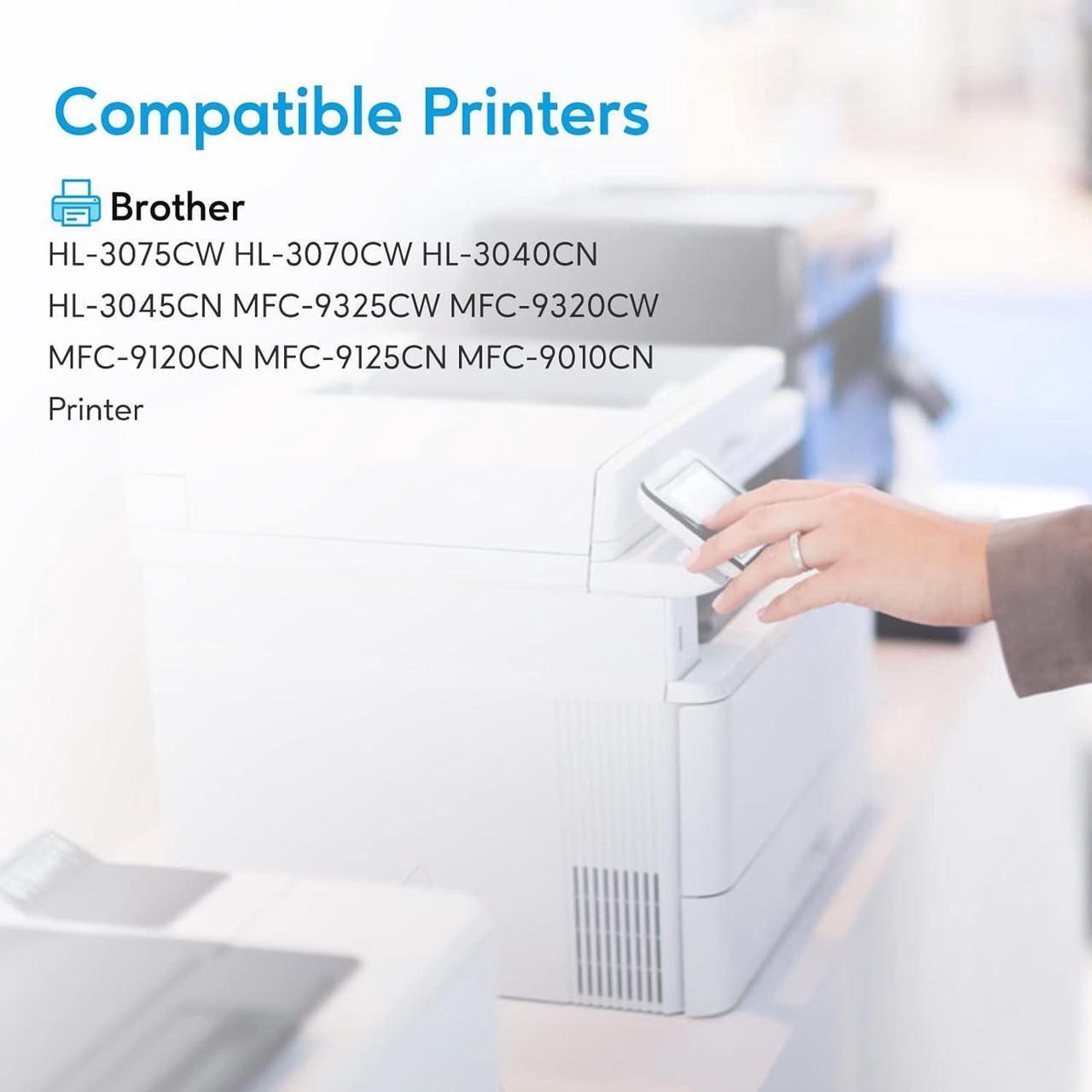 Alt view image 2 of 6 - TN210 Toner Cartridge Compatible for Brother TN-210 work with MFC-9325CW MFC-9125CN HL-3070CW MFC-9320CW HL-3070CW MFC-9120CN Printer (1 Black, 1 Cyan, 1 Magenta, 1 Yelllow, 4 Pack)