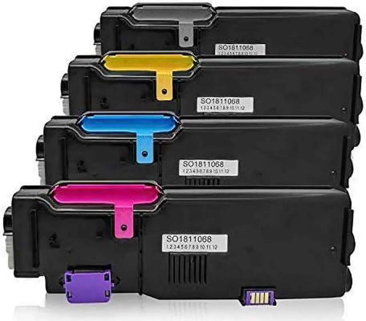 Alt view image 3 of 6 - 4 Color Remanufactured Toner Cartridges C400 C405Extra High Yield GREENPRINT for Xerox C400 C400n C400dn C405 C405n C405dn MFP 10500 Pages for Black, 8000 Pages for Cyan Magenta and Yellow