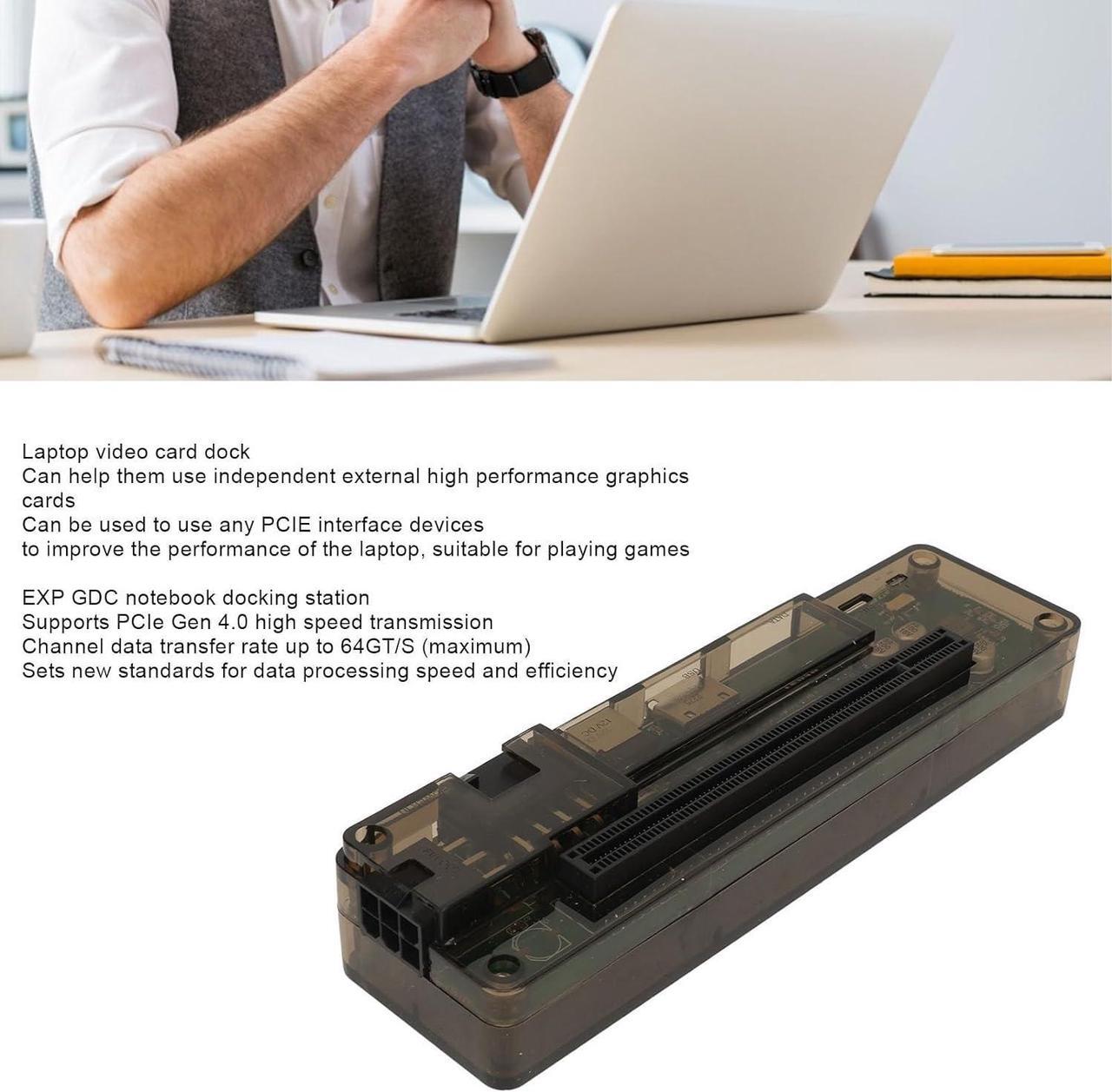 Alt view image 3 of 7 - Laptop External Video Card Dock, Video Card Dock External Gpu Dock for PCIE M.2 M Key to 64GT EXP GDC Notebook Docking Station