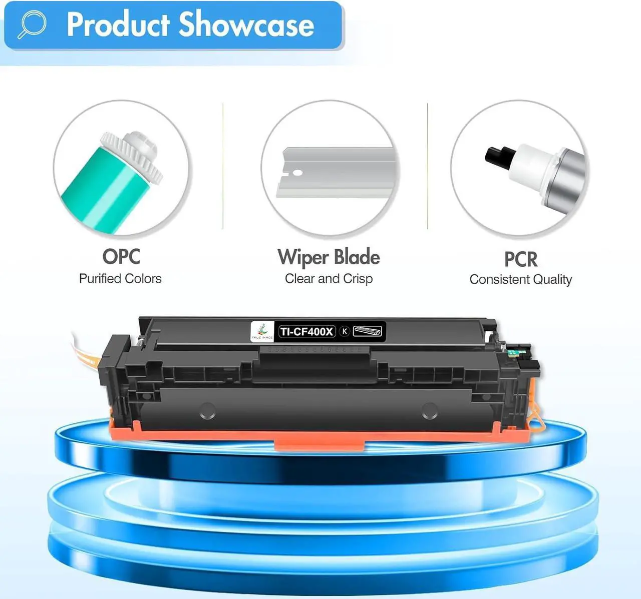 Alt view image 5 of 7 - TRUE IMAGE 201X M277dw Toner Cartridge 4 Pack High Yield Compatible  201X 201A M252dw CF400X Color Laserjet Pro MFP M277dw M277c6 CF401X CF402X CF403X Printer Black/Cyan/Yellow/Magenta