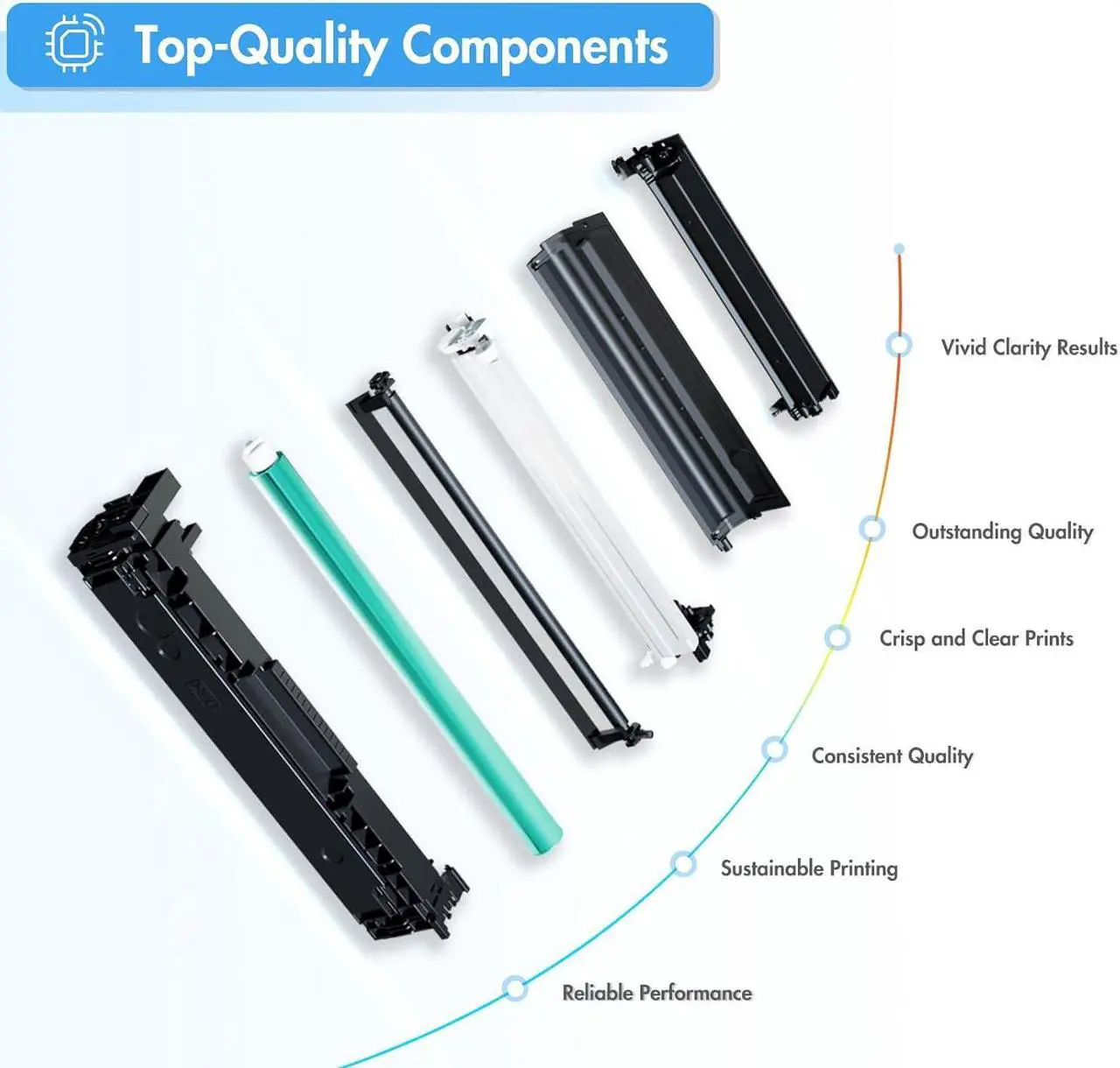 Alt view image 6 of 7 - TRUE IMAGE 201X M277dw Toner Cartridge 4 Pack High Yield Compatible  201X 201A M252dw CF400X Color Laserjet Pro MFP M277dw M277c6 CF401X CF402X CF403X Printer Black/Cyan/Yellow/Magenta