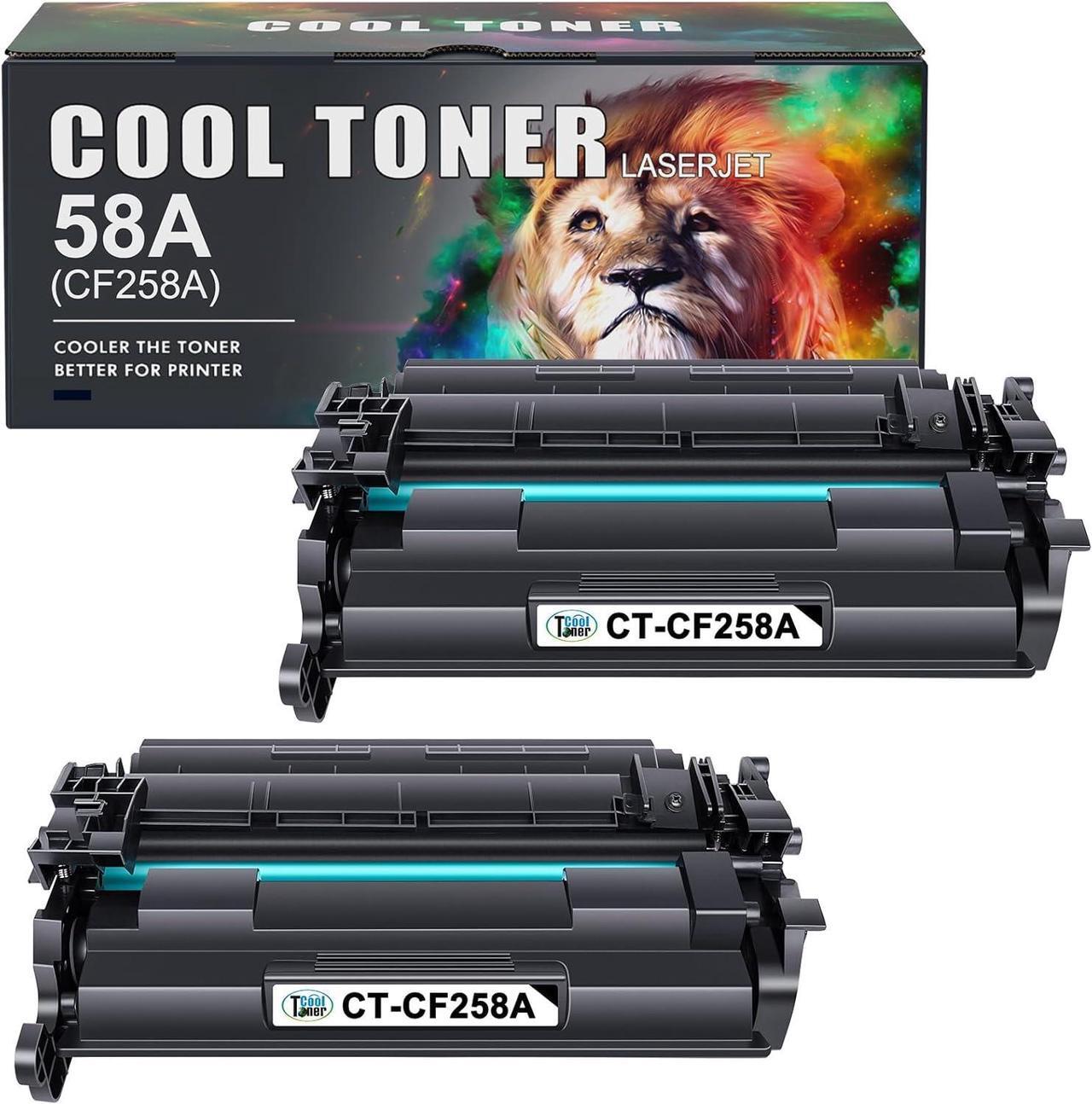 Main image of Cool Toner 58A CF258A Black Toner Cartridge Replacement  58A CF258A 58X CF258X Toner  Pro M404n M404dn MFP M428fdw M428fdn M404dw M428dw M404 M428 M406 Printer Toner Ink (2-Pack)