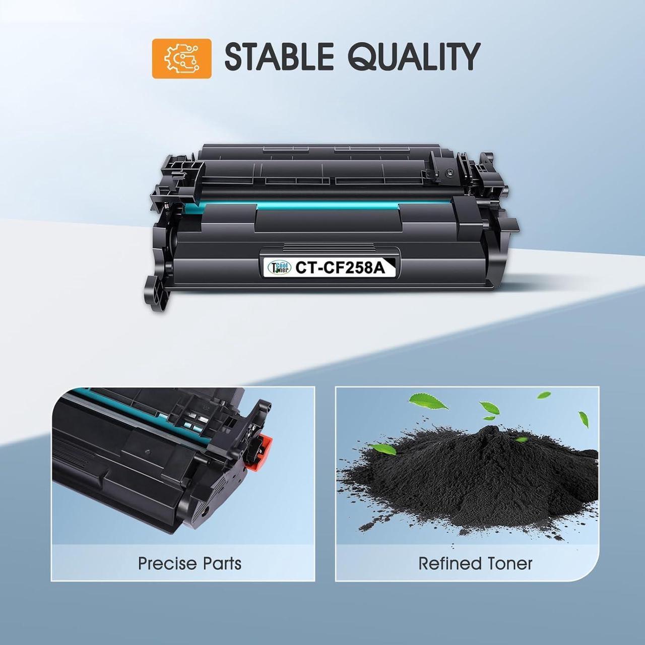 Alt view image 6 of 7 - Cool Toner 58A CF258A Black Toner Cartridge Replacement  58A CF258A 58X CF258X Toner  Pro M404n M404dn MFP M428fdw M428fdn M404dw M428dw M404 M428 M406 Printer Toner Ink (2-Pack)