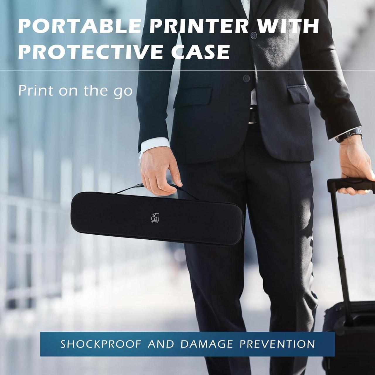 Alt view image 2 of 7 - HPRT Portable Printer Wireless for Travel, Thermal Inkless Bluetooth Printer with Case, Support 8.5" X 11" US Letter, Compatible with iPhone Android MacBook Windows Laptops (Upgraded MT866)