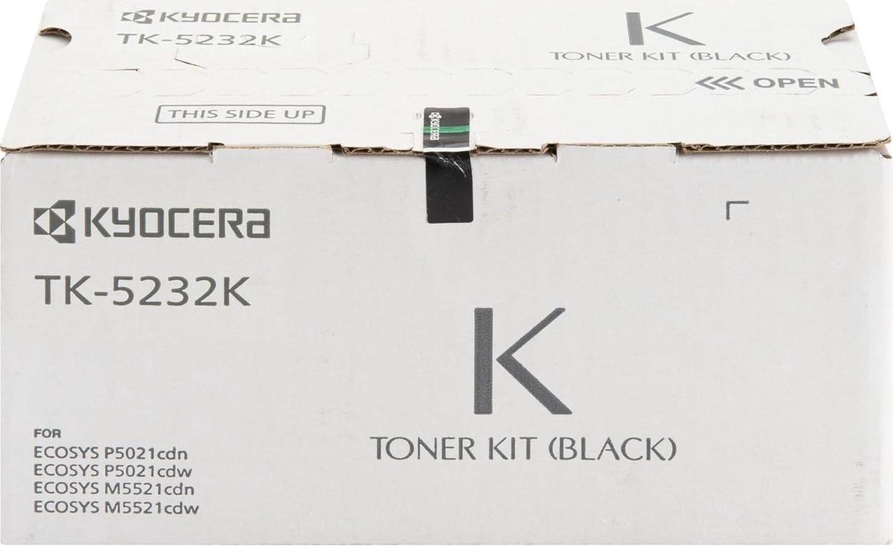 Main image of Kyocera Genuine TK-5232K Black Toner Cartridge for ECOSYS P5021cdw and M5521cdw Model Laser Printers (1T02R90USV)