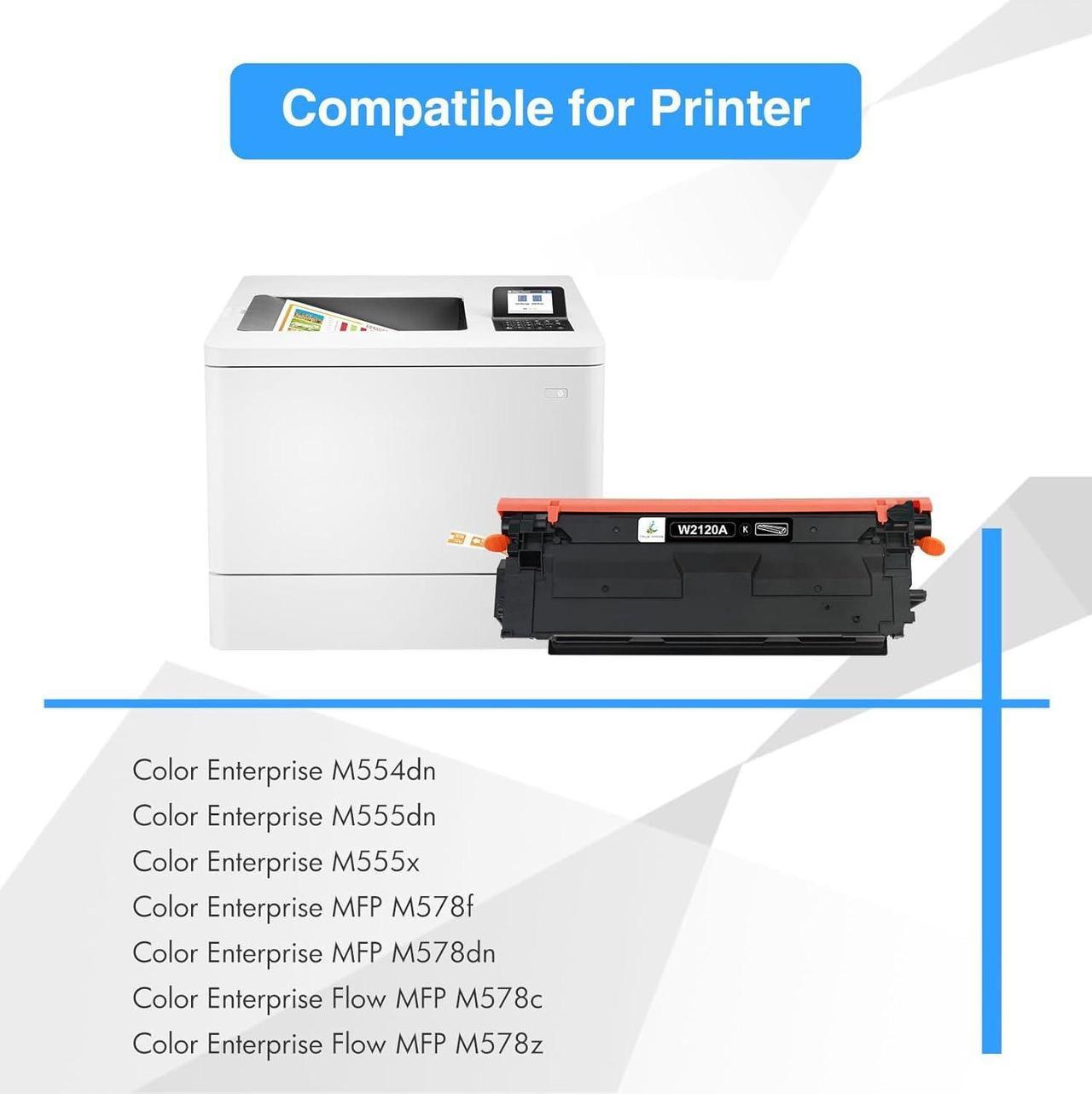 Alt view image 2 of 7 - TRUE IMAGE Compatible Toner Cartridge Replacement   212A Black Toner Cartridge W2120A 212X W2120X for Color Enterprise M554dn M555dn M555x M554 M555 MFP M578 Series Printer Ink (New Version)