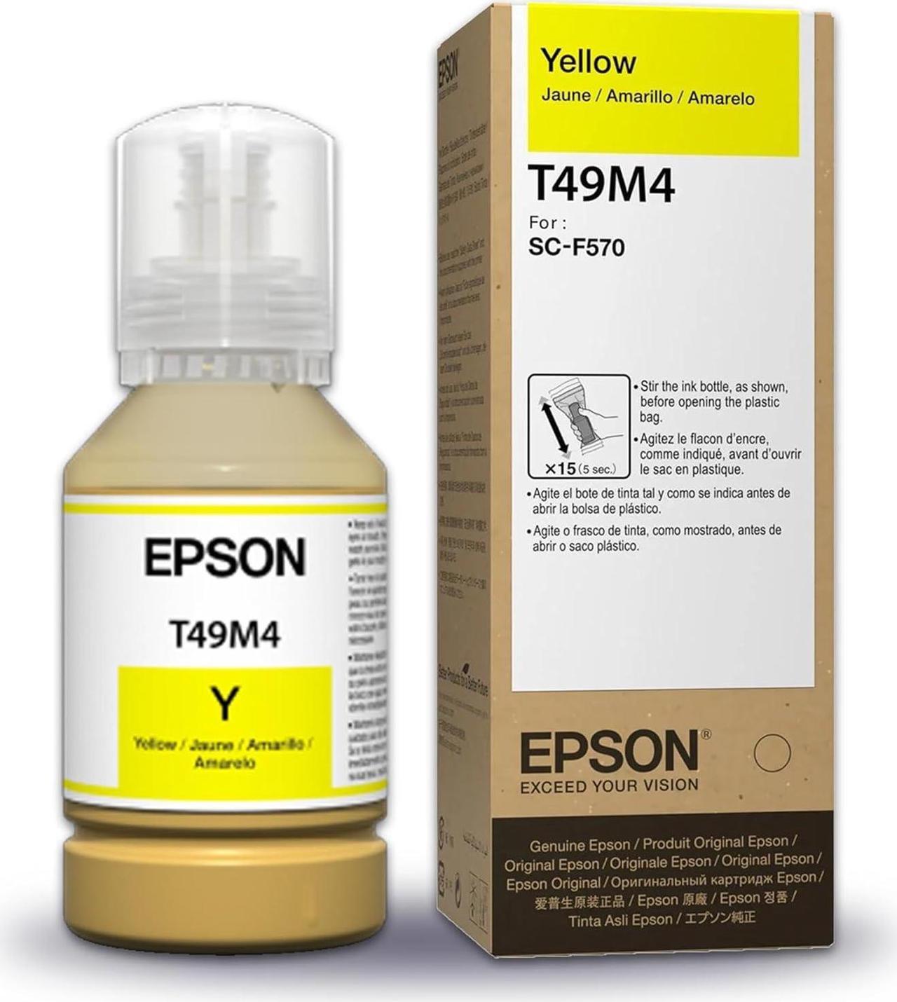 Main image of Epson Genuine T49M Dye-Sublimation SureColor Ink Refills for Epson F170 & Epson F570 (Yellow)