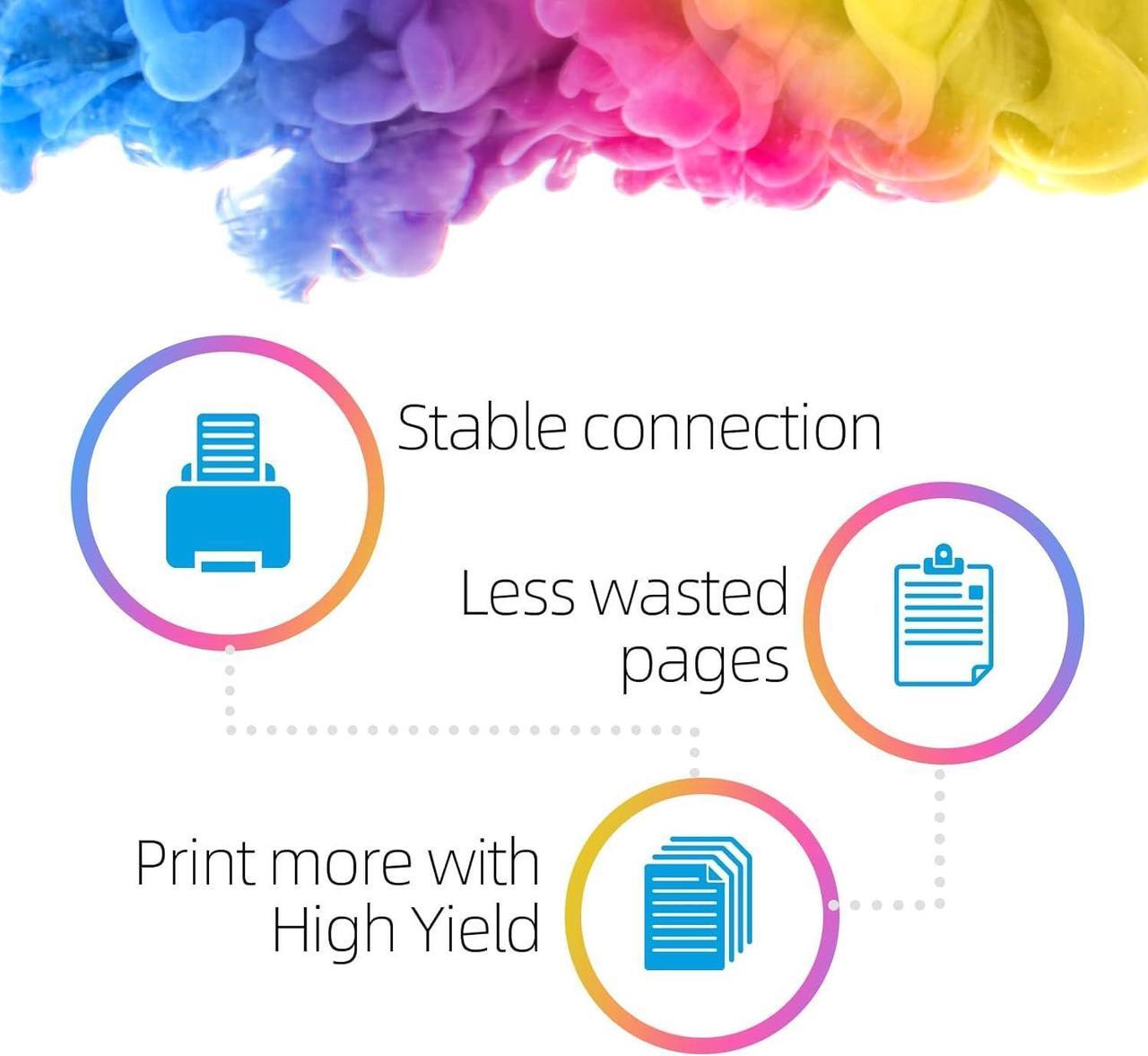 Alt view image 6 of 6 - 67XL Black/Tri-Color Ink Cartridges Combo Pack  Ink 67 Works for DeskJet 4155e 2734e 4100e 2855e 4255e 2700 2755e 2700e Envy 6055e 6000 6455e 6400 Printer