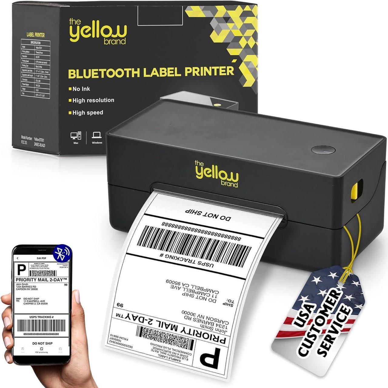 Main image of Label Printer, Bluetooth Thermal Printer, 4x6 Shipping Label Printer, Thermal Label Printer Desktop or Phone, Compatible with iPhone, Android, Windows, Mac, Chromebook, Amazon, Ebay, UPS.USPS