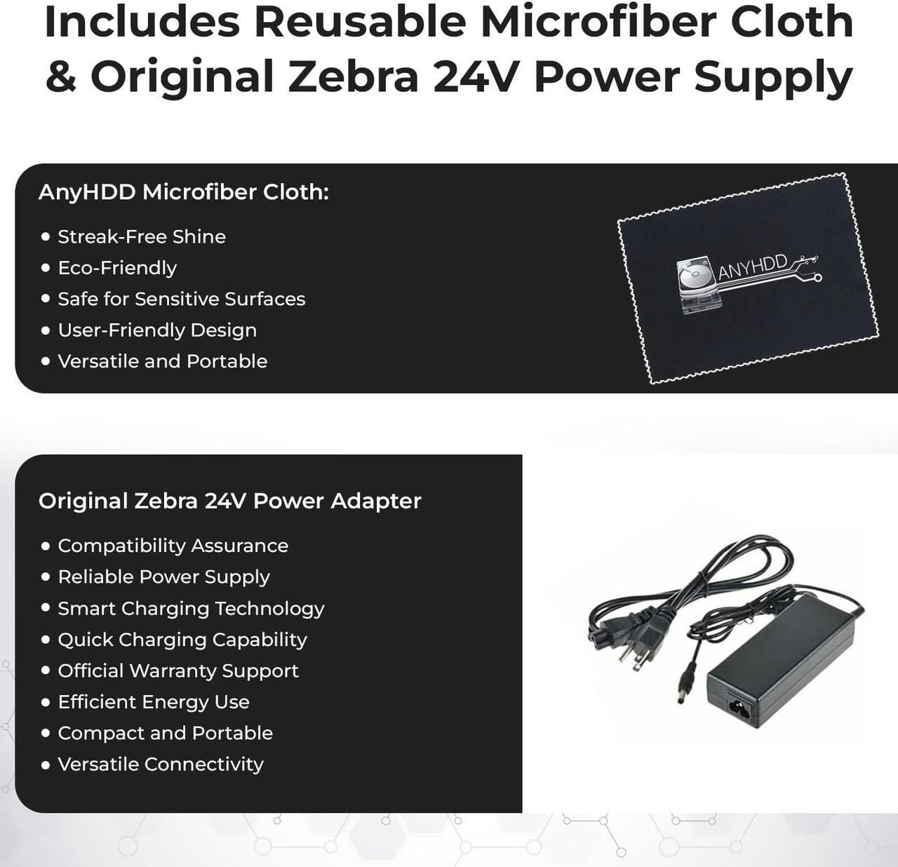 Alt view image 5 of 7 - ZD411 (ZD410 Replacement) ZD4A022-D01M00EZ Zebra Label Printer - Direct Thermal Label Printer with USB Host and Modular Connectivity, Includes Power Adapter + USB 2.0 Cable + Microfiber Cloth