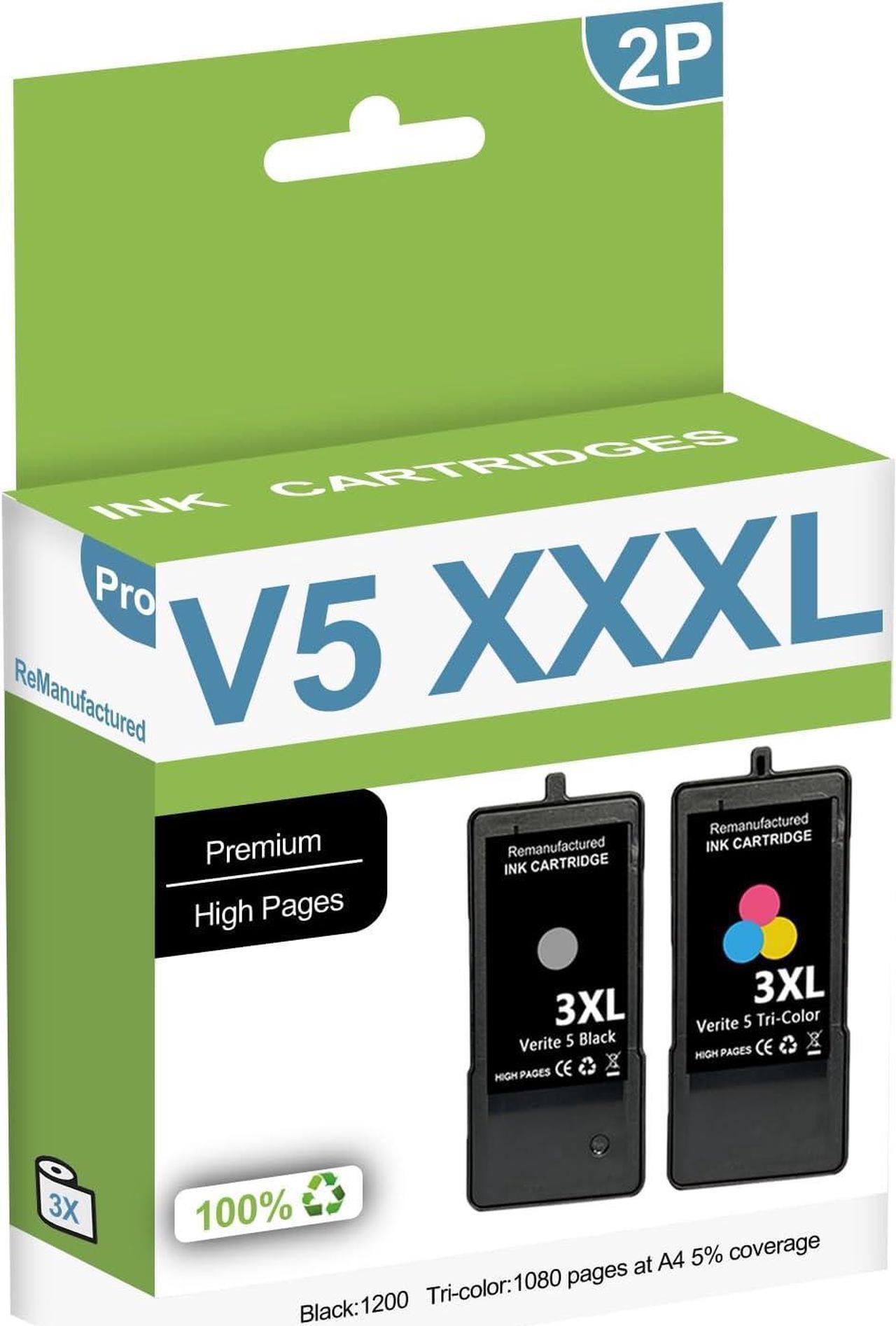 Main image of High Capacity 3XL Verite 5 Replacement Ink Cartridge ReManufactured for Kodak Verite 5 V50 V55 V55W Eco V55 Plus, V60 Eco 640 Eco 64 Series, V65 Eco, V65 Plus (1 Black/1 Tri-Color, Combo)