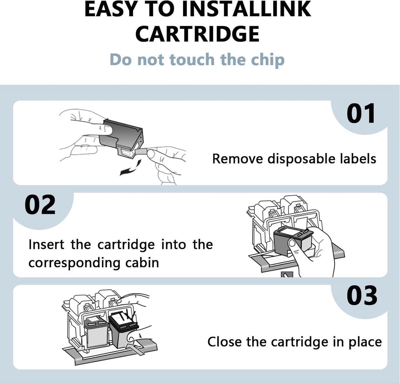 Alt view image 5 of 5 - High Capacity 3XL Verite 5 Replacement Ink Cartridge ReManufactured for Kodak Verite 5 V50 V55 V55W Eco V55 Plus, V60 Eco 640 Eco 64 Series, V65 Eco, V65 Plus (1 Black/1 Tri-Color, Combo)