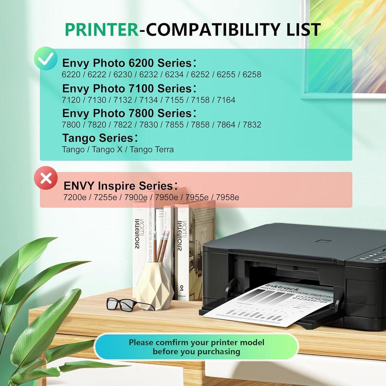 Alt view image 2 of 7 - 64XL Black Ink Cartridge | High-Yield  Ink 64 XL 64XL Black Ink Cartridge  Printers Envy Photo 6220 6230 6252 6255 7120 7155 7158 7855 7858 | Tango Tango X Tango Terra (2 Black) | N9J92AN