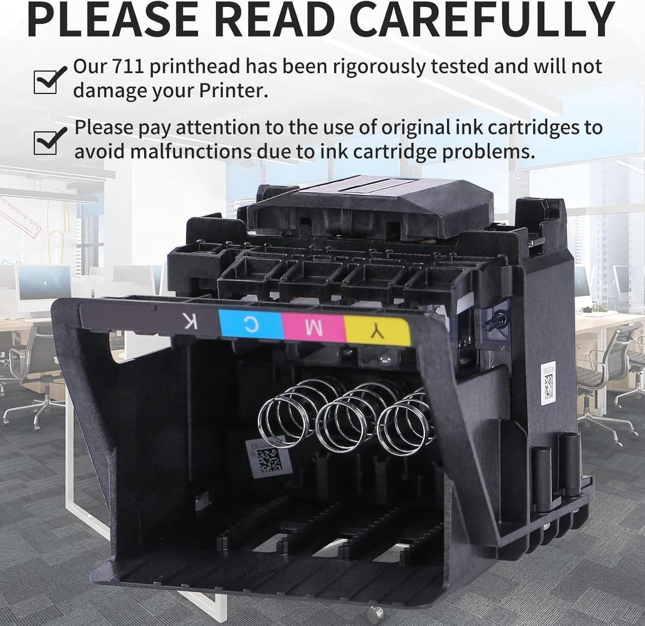 Alt view image 4 of 7 - 711, C1Q10A Printhead Compatible with hp designJet T530 T525 T520 T130 T125 T120 T100 Plotter Printer, High Resolution, Colorful, Durable, Multiple Packaging to Ensure Safe Transportation(Ink Free)
