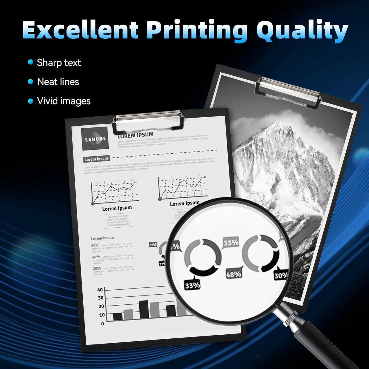 Alt view image 5 of 6 - 148A (with Chip) Black Toner Cartridge Replacement  148A 148X W1480A W1480X Ink Toner Cartridges  4001dw 4001dn 4001n 4101fdw 4101dw 4101fdn Printer (2 Pack)