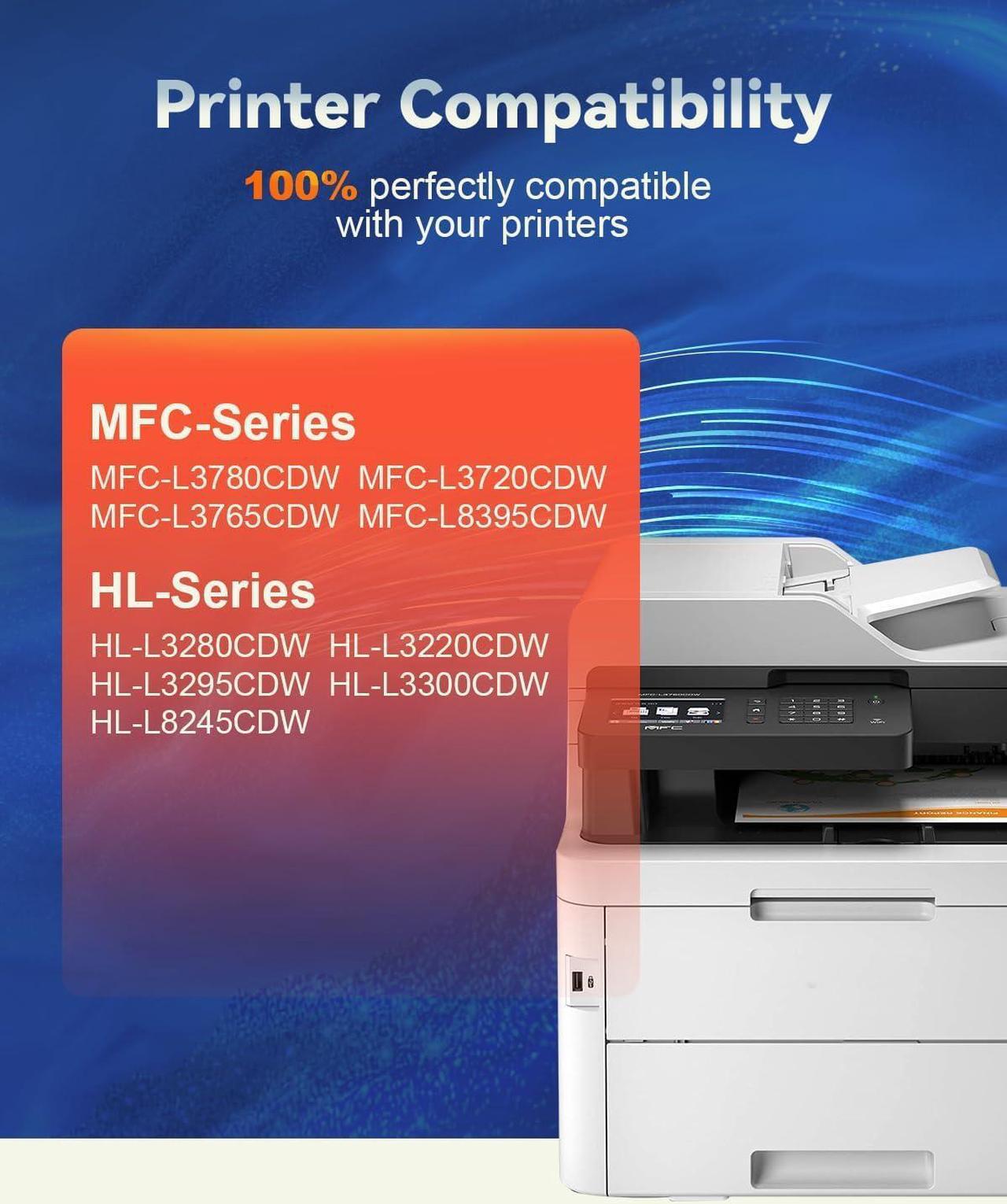 Alt view image 2 of 7 - TN229XL Toner Cartridge for Brother 229 TN229 TN-229 TN-229XL Work for Brother HL-L3280CDW MFC-L3780CDW HL-L3220CDW MFC-L3720CDW HL-L3300CDW Printer (Black Cyan Magenta Yellow, Up to 3000 Pages)