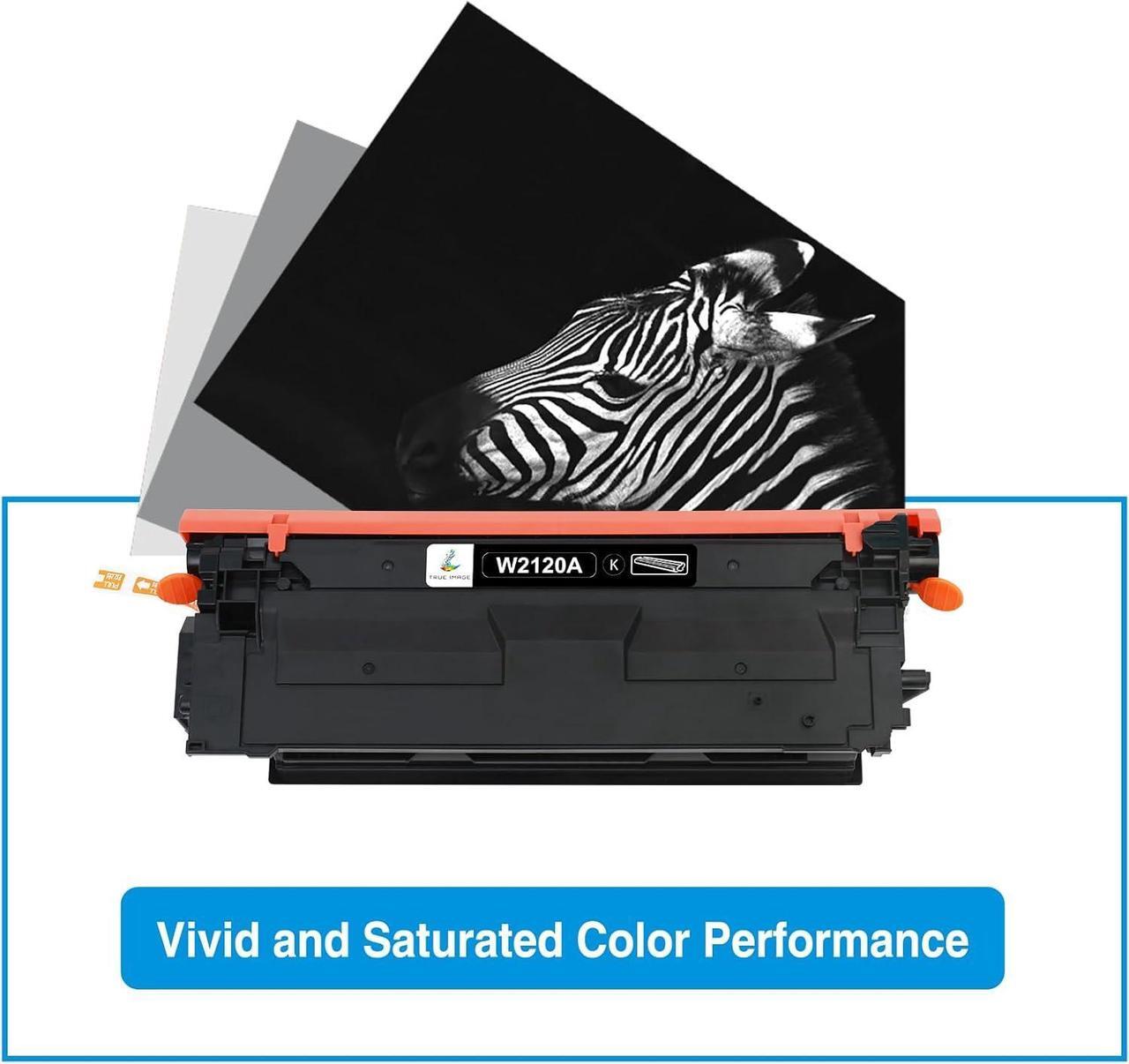 Alt view image 6 of 7 - TRUE IMAGE Compatible Toner Cartridge Replacement   212A Black Toner Cartridge W2120A 212X W2120X for Color Enterprise M554dn M555dn M555x M554 M555 MFP M578 Series Printer Ink (New Version)