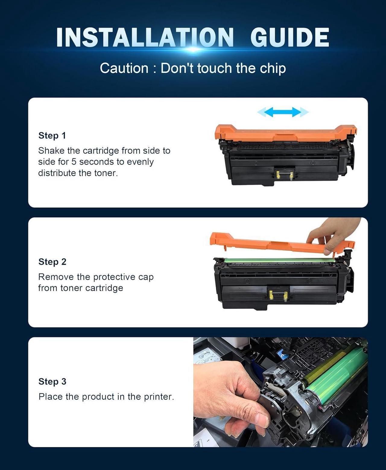 Alt view image 2 of 5 - 647A CE260A Toner Cartridge Replacement   647A Black Toner Cartridge Works with HP Color LaserJet Enterprise CM4540 MFP, CP5024, CP4525 Series Printer (1 Black Pack)