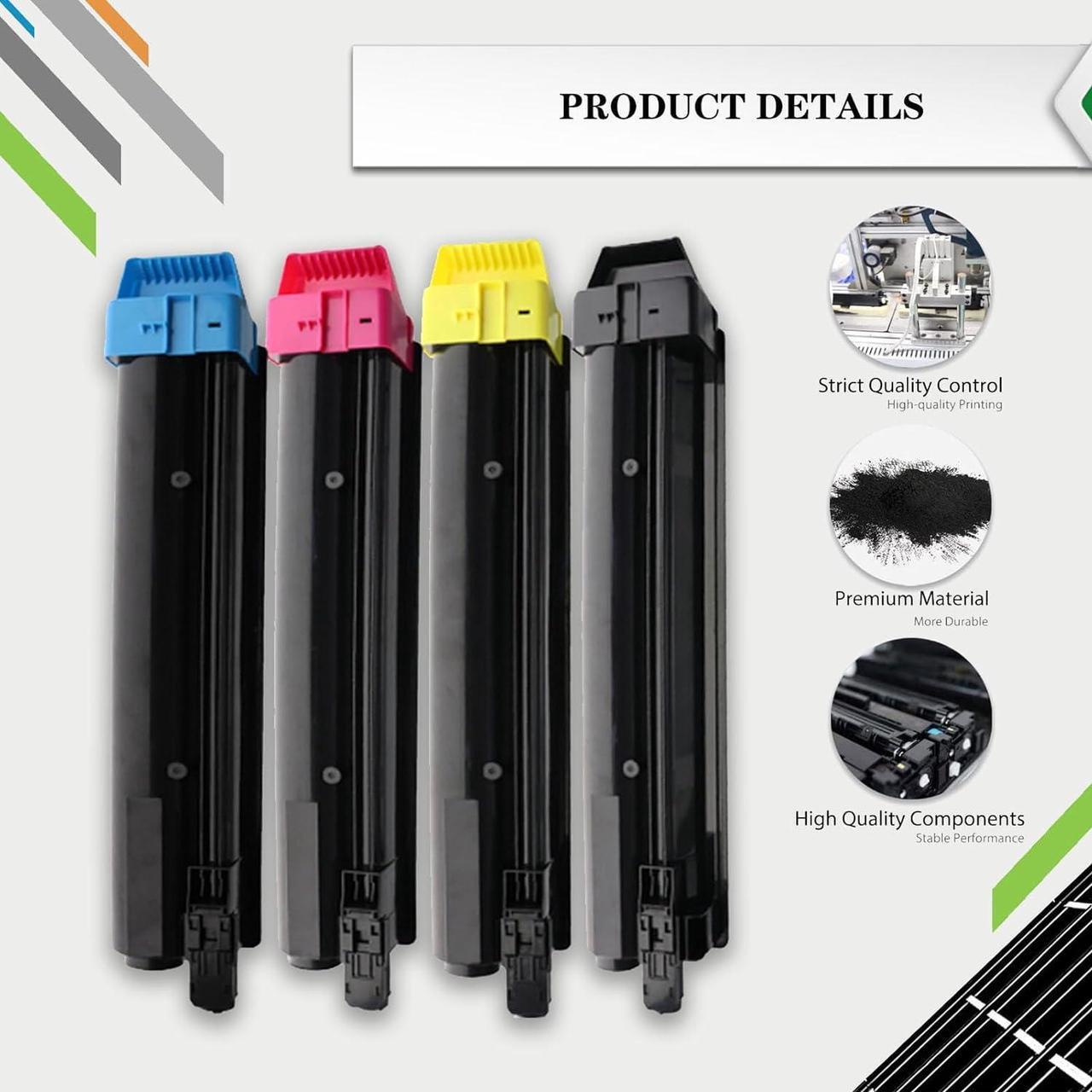 Alt view image 4 of 7 - Compatible Toner Cartridge Replacement for Kyocera TK8317 TK-8317, 12,000 Pages High Yield Work with 2550ci Printers Color x 4