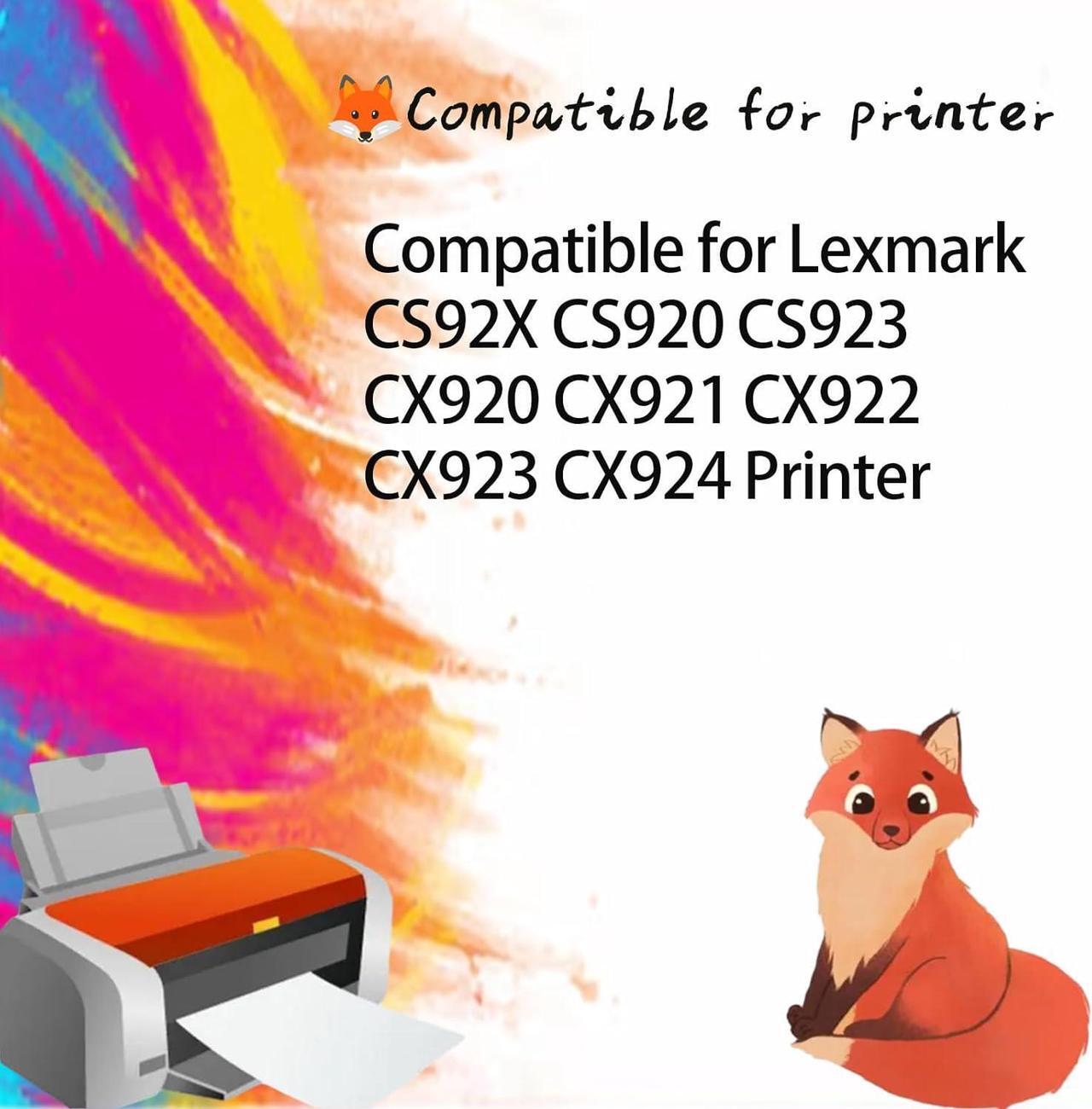 Alt view image 2 of 7 - Compatible for Lexmark Toner Cartridge CS921 CS92X 76C00C0 76C00M0 76C00Y0 CS92X CS920 CS923 CX920 CX921 CX922 CX923 CX924 Printer, 18500 Pages,Individual Package (Yellow)
