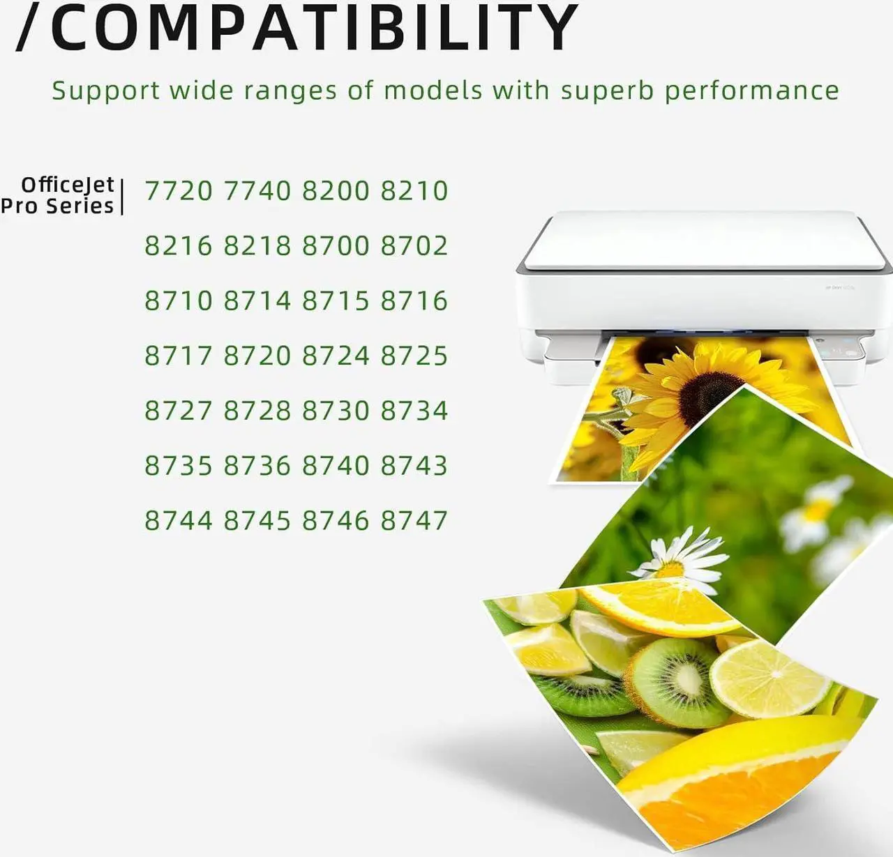 Alt view image 2 of 7 - 952xl Ink Cartridges   Printer 8710 Ink Compatible   952xl Ink Cartridges Combo Pack Use with HP Officejet Pro 8710 7720 7740 8720 8730 8210 8715 8740 Printer, Black Cyan Yellow Magenta 4P