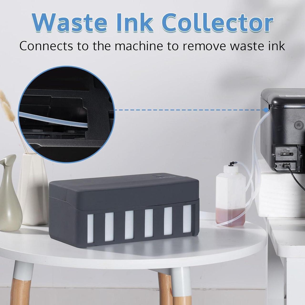 Alt view image 3 of 7 - OFFNOVA CISS DTF White Ink Circulation System, Extension CISS Ink Tube and Waste Ink Collector for EPSON ET8550 L805 XP15000 DTF Printer, Black