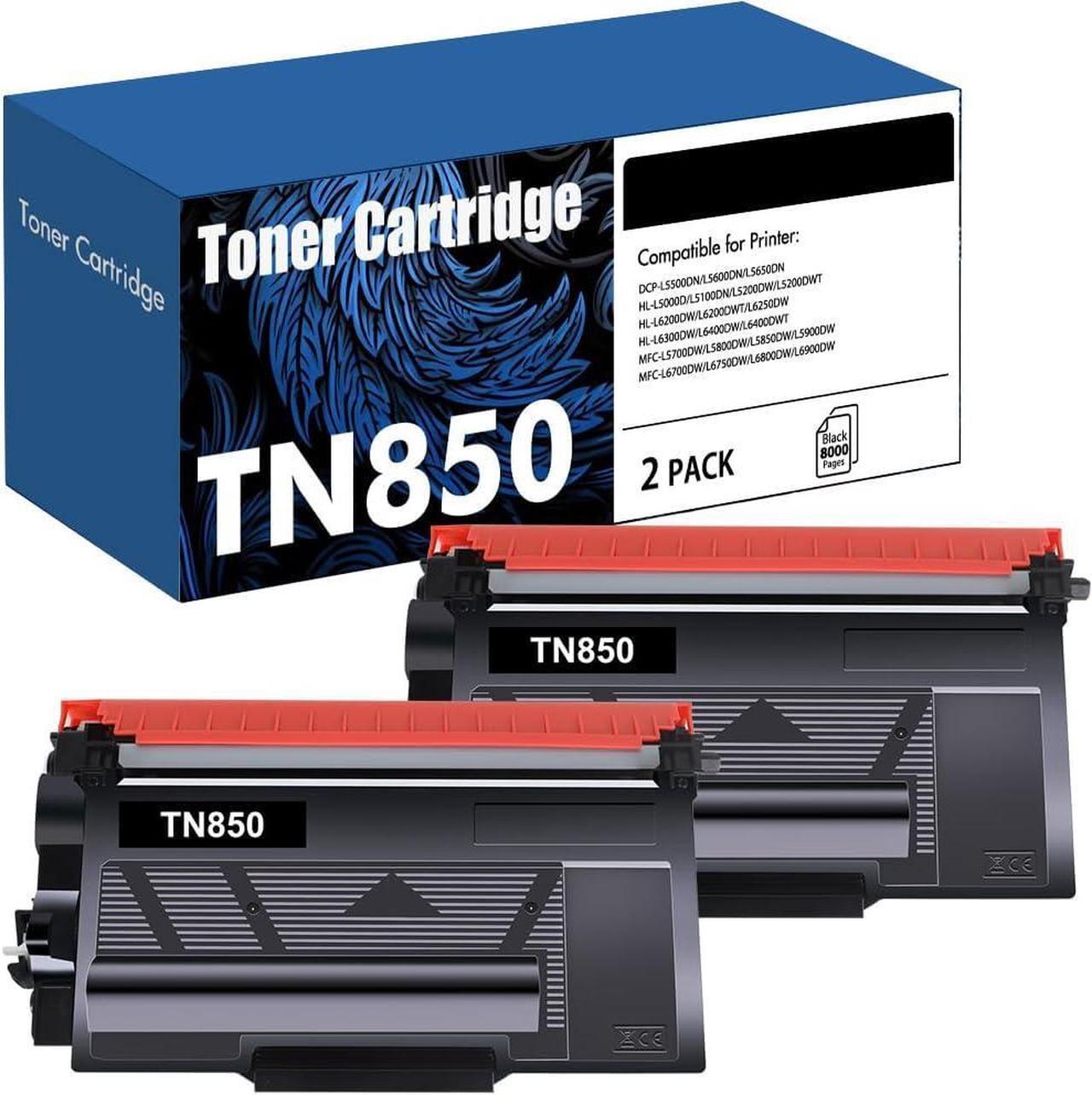 Main image of TN850 TN-850 High Yield Toner Cartridge 2-Pack TN820 Black Compatible Toner Cartridge Repalcement for Brother MFC-L5850DW HL-L6200DW MFC-L5900DW MFC-L5700DW HL-L5200DW MFC-L5800DW DCP-L5500DN Printer