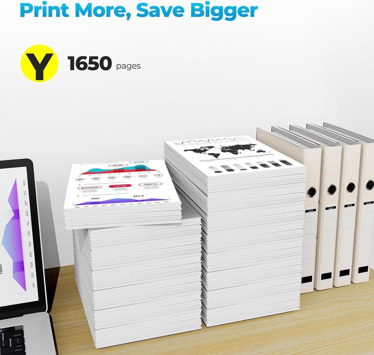 Alt view image 4 of 7 - 936e Ink Cartridges Yellow OfficeJet Pro 9125e 9135e 9110b Ink for HP 936e 936 e Ink Cartridge Replacement for OfficeJet Pro 9125e 9135e 9730e 9110b 9130b 9128e 9125 9135 9730 e 9110 9130 b Printer