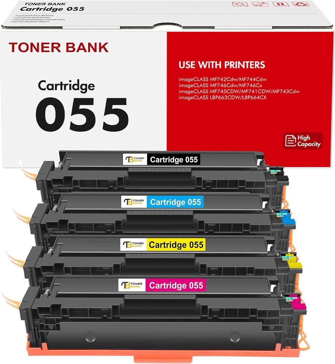 Main image of 055 Toner Cartridge Set 055H MF743Cdw MF741Cdw Compatible for Canon 055 055H Color ImageCLASS MF743Cdw MF741Cdw MF741c/743c Printer Ink with Black Cyan Magenta Yellow