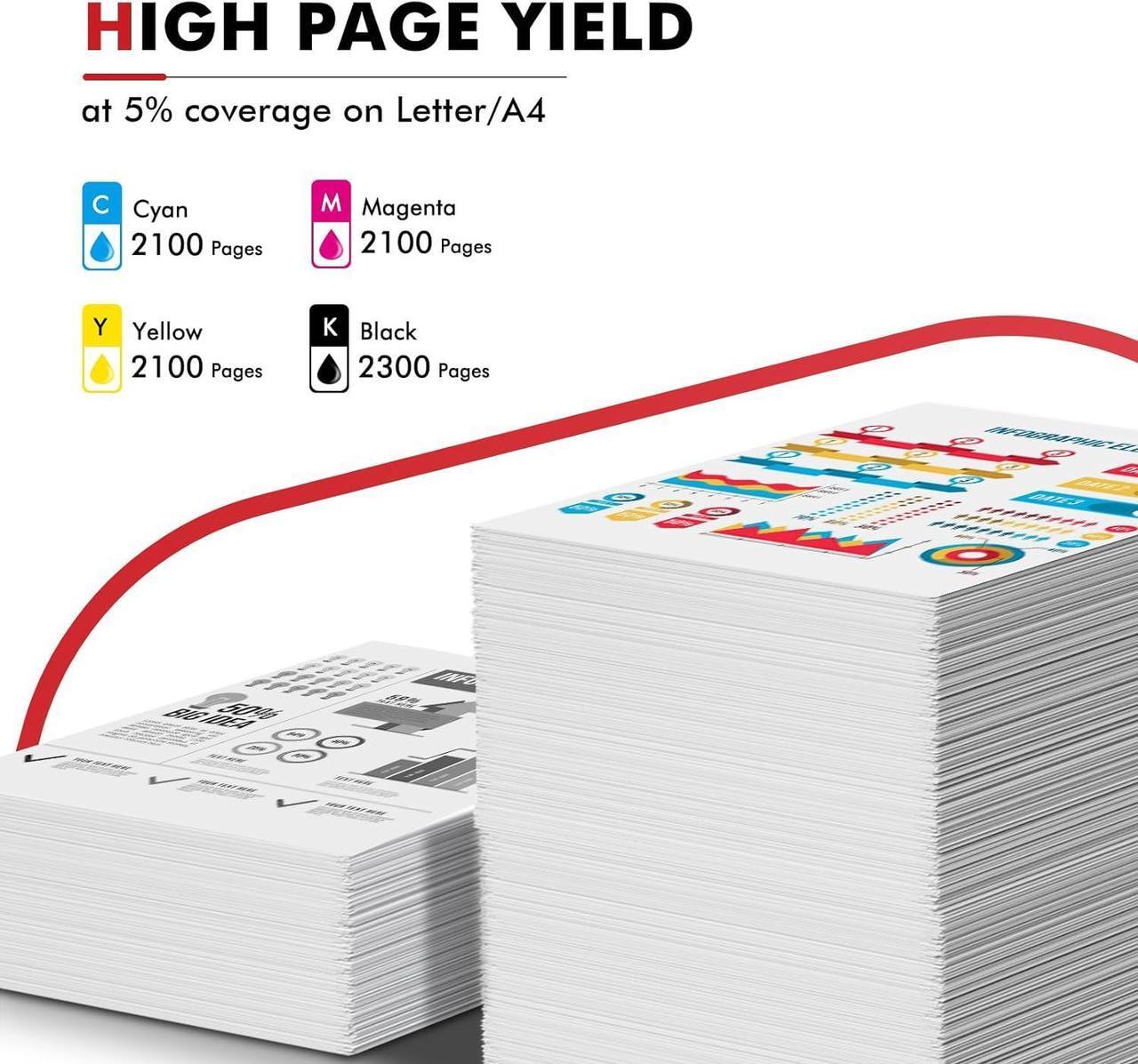 Alt view image 3 of 6 - 055 Toner Cartridge Set 055H MF743Cdw MF741Cdw Compatible for Canon 055 055H Color ImageCLASS MF743Cdw MF741Cdw MF741c/743c Printer Ink with Black Cyan Magenta Yellow