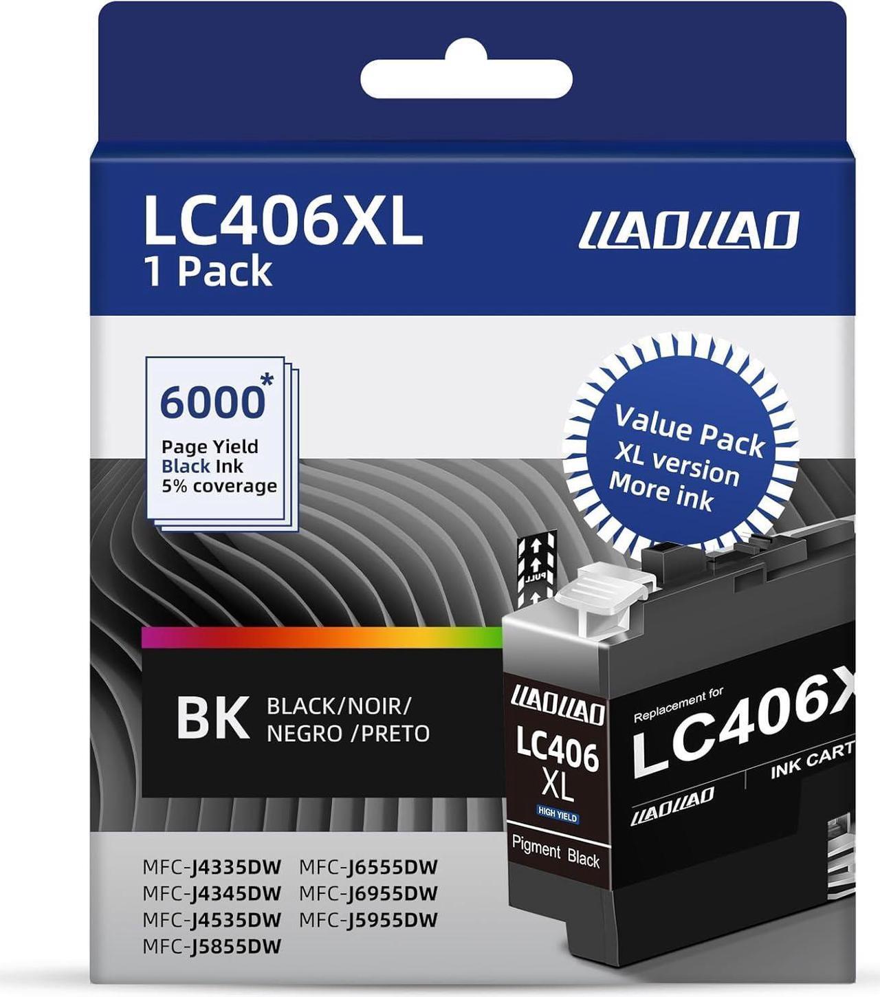 Main image of LLAOLLAO LC406XL Black Compatible Replacement for Brother LC406 Ink Cartridges for Brother MFC-J4335DW MFC-J4345DW MFC-J4535DW MFC-J5855DW MFC-J6555DW MFC-J5955DW MFC-J6955DW Printer LC406BK