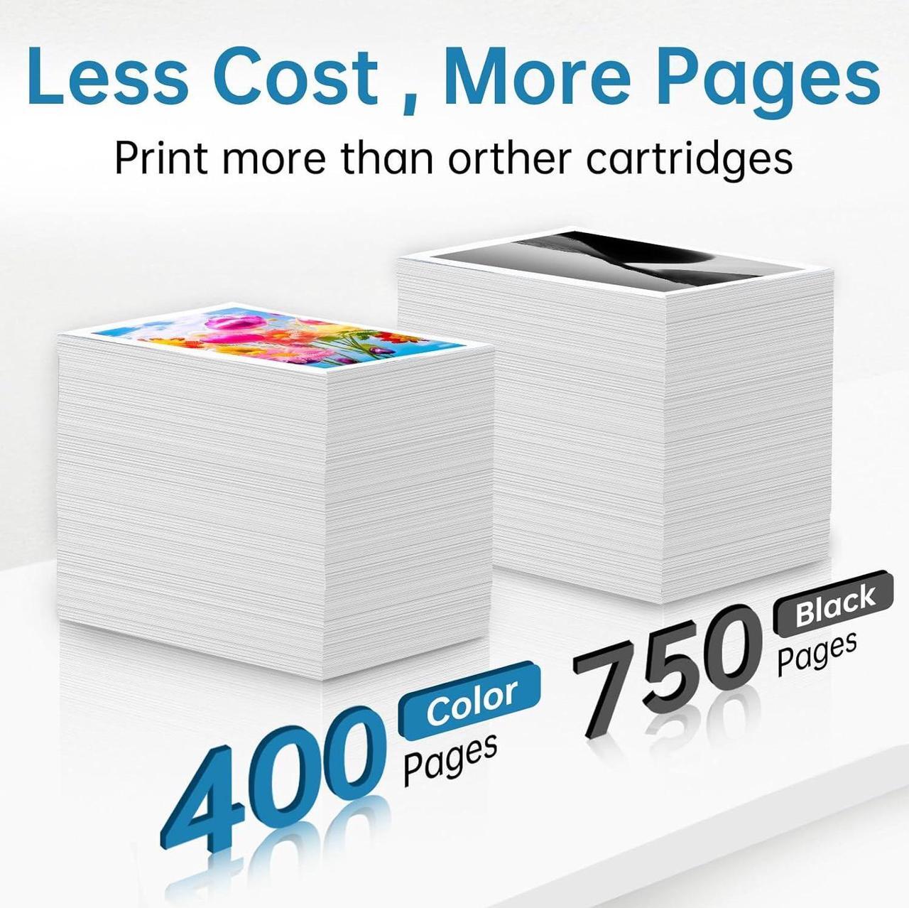 Alt view image 3 of 7 - 901XL Ink Cartridge Replacement for HP 901 Ink Cartridges Black/Color Combo Pack for Ink 901XL use for HP OfficeJet 4500, J4524, J4540, J4550, J4580, J4624, J4680 Printer 901XL (2 Pack)