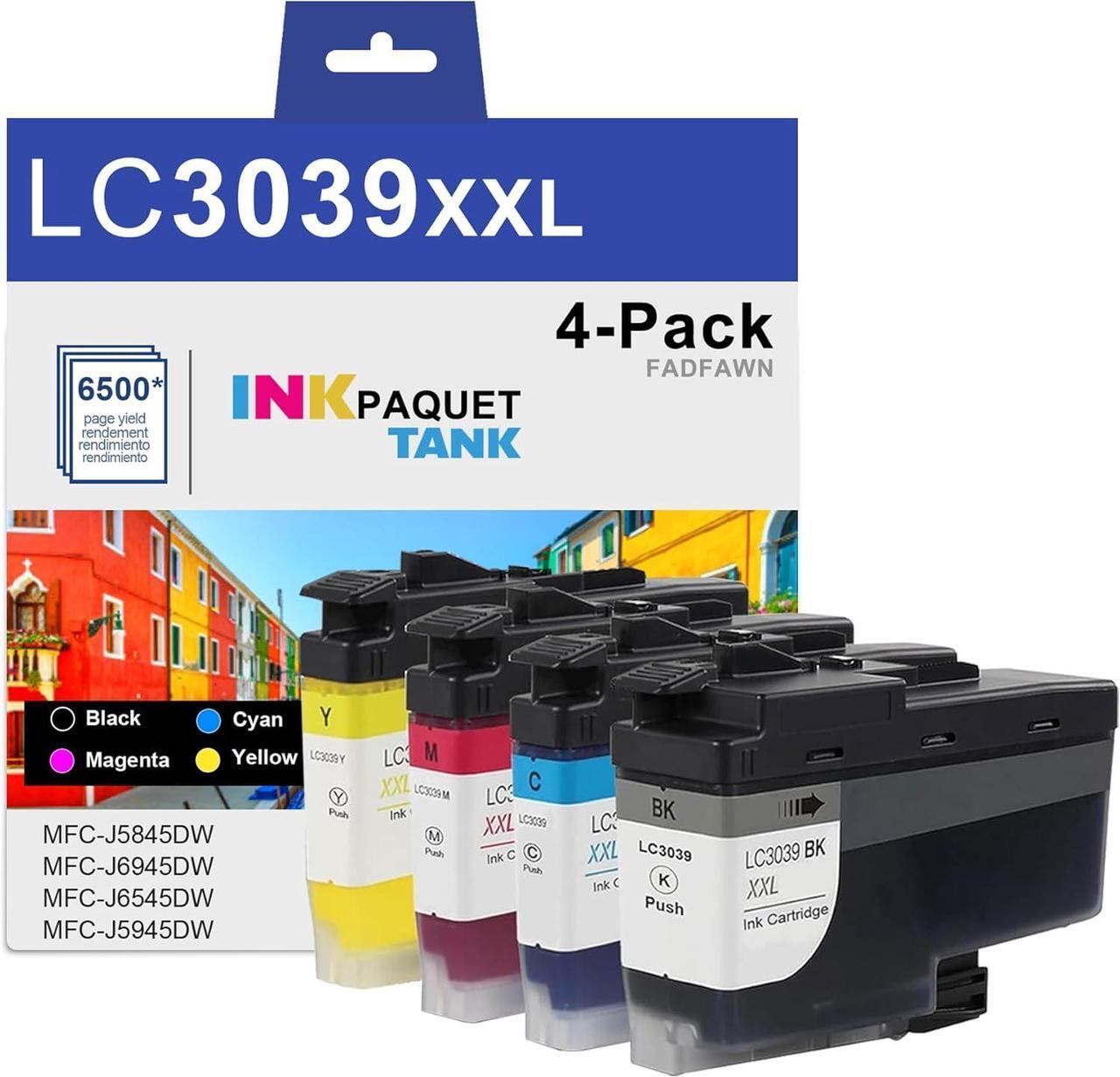 Main image of LC3039 BK/C/M/Y Ink Cartridge Ultra High-Yield (LC3039BK LC3039C LC3039M LC3039Y, 4-Pack) - Compatible LC3039XXL Ink Replacement for Brother MFC-J5845DW MFC-J6945DW MFC-J6545DW MFC-J5945DW Printer