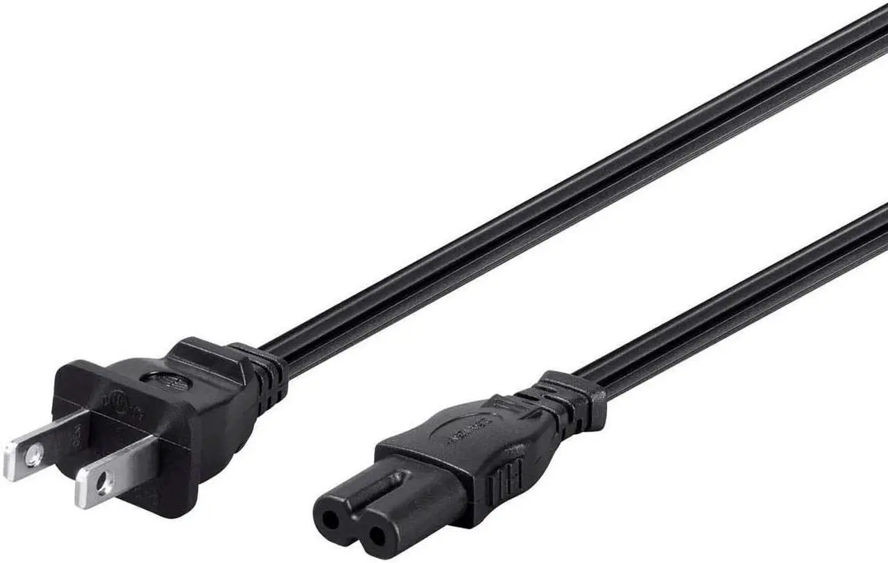 Alt view image 2 of 7 - {UL Listed} BRENDAZ Compatible w/Charger, Xbox One S/X Game Console, Slim Edition PS3, Playstation 4, Slim PS4, Universal 2 Prong 2 Slot Power Cord Cable Non Polarized NEMA 1-15P to IEC C7 (15-feet)