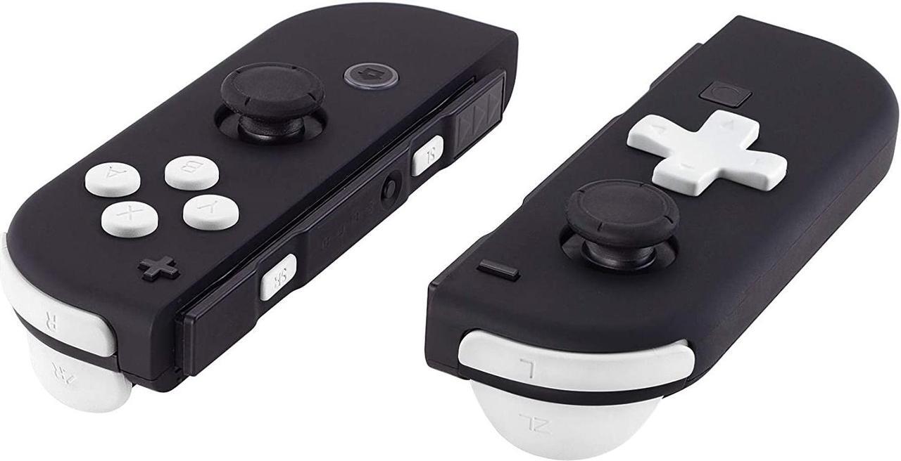 Main image of Soft Touch White D-pad ABXY Keys SR SL L R ZR ZL Trigger Buttons Springs, Replacement Full Set Buttons Fix Kits for Nintendo Switch Joycon (D-pad ONLY Fits for eXtremeRate Joycon D-pad Shell)