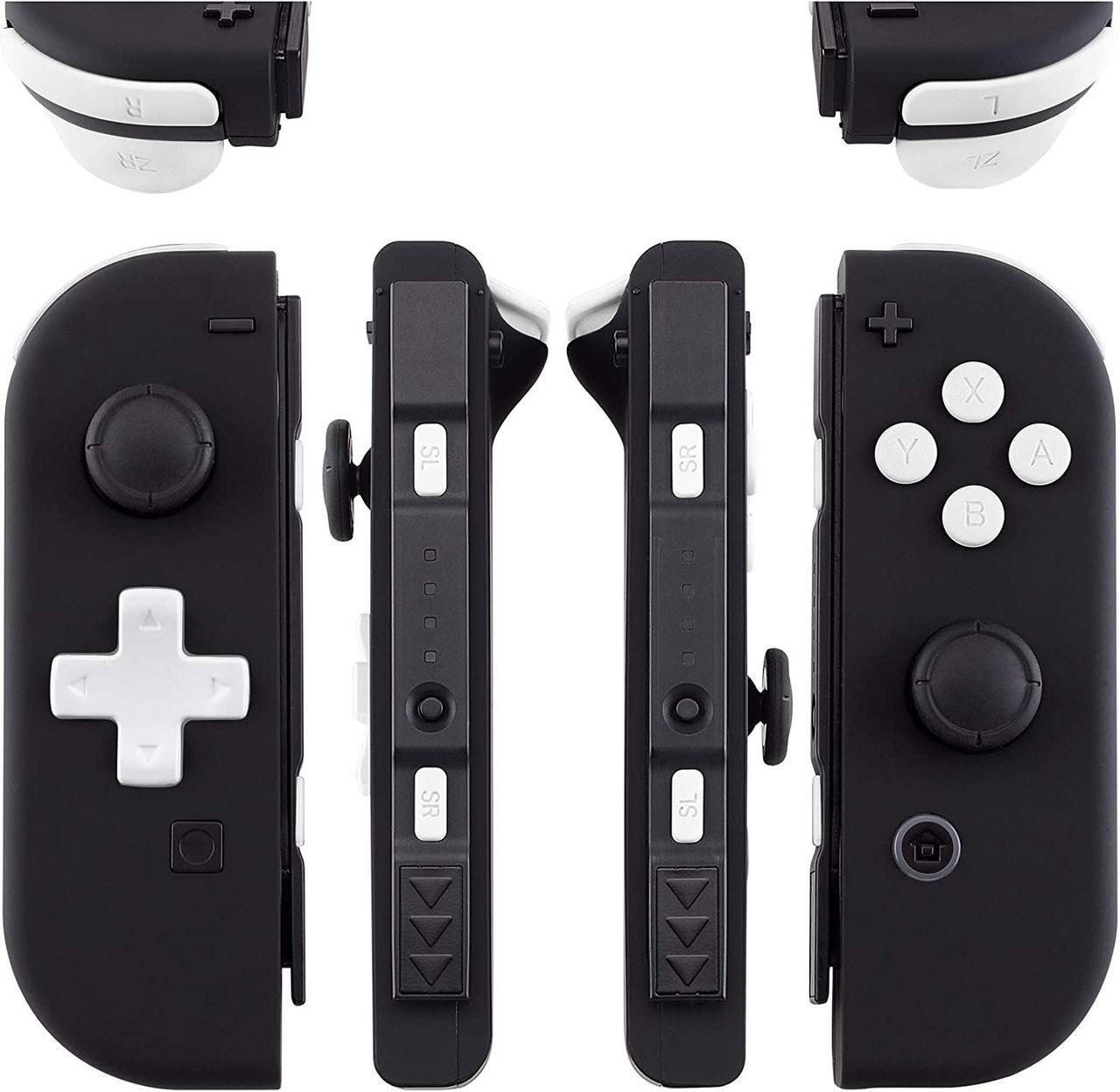 Alt view image 3 of 7 - Soft Touch White D-pad ABXY Keys SR SL L R ZR ZL Trigger Buttons Springs, Replacement Full Set Buttons Fix Kits for Nintendo Switch Joycon (D-pad ONLY Fits for eXtremeRate Joycon D-pad Shell)