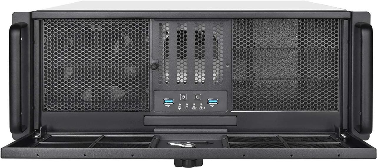 Alt view image 3 of 7 - SilverStone Technology 4U Rackmount Server Chassis with 3 X 5.25 Front Bays with CEB/ATX/mATX/Mitx Support RM400 Cases SST-RM400