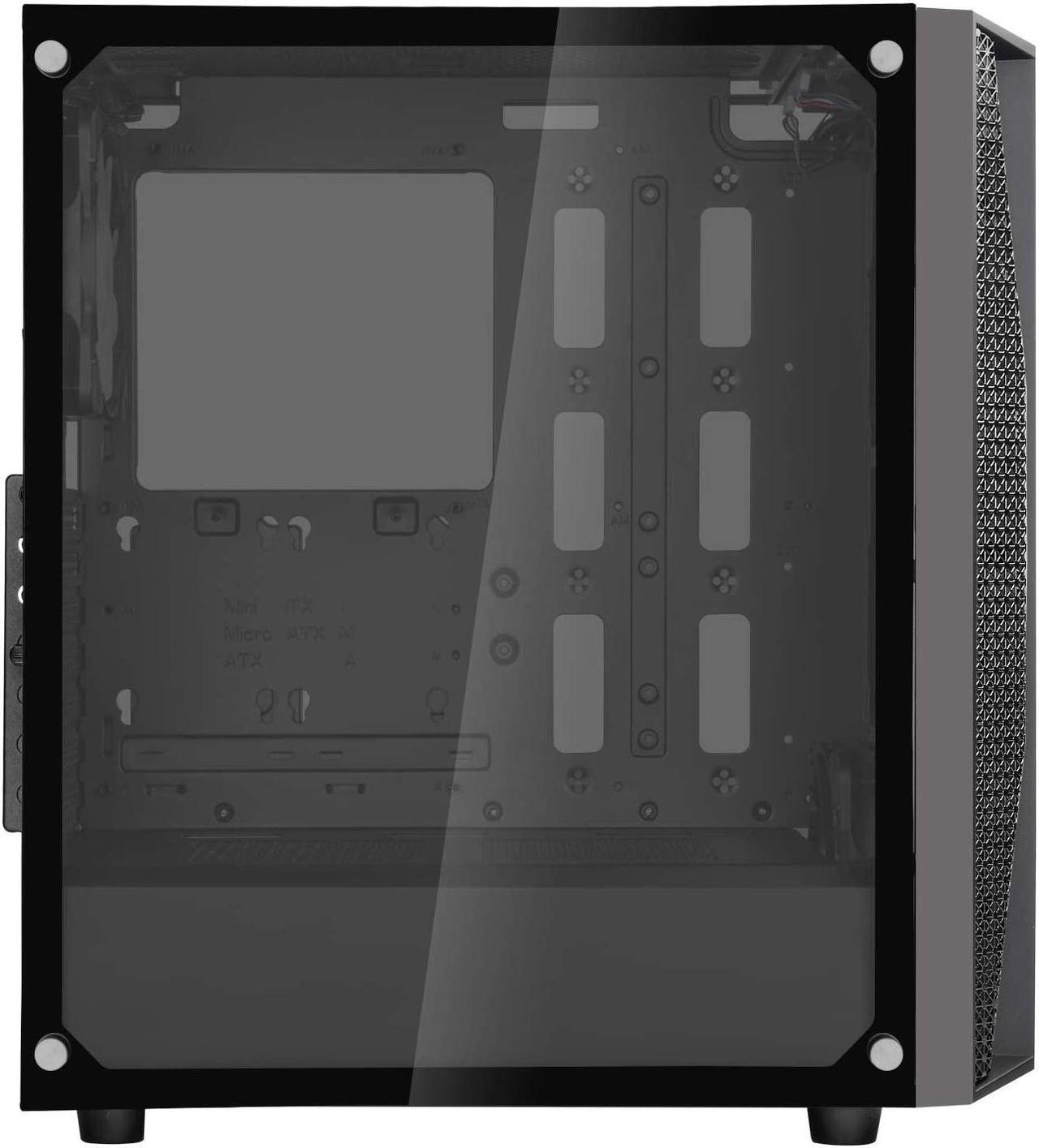 Alt view image 7 of 7 - Silverstone SST-FAB1B-G - FARA B1 Tower ATX Gaming Computer Case, Aggressive Intake high Airflow Performance, Full Tempered Glass, Black