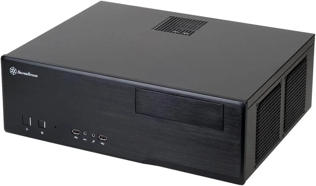 Main image of SilverStone Technology SST-GD05B-3.0-USA USB3.0 Aluminum/Steel Micro ATX HTPC Computer Case with 2 USB 3.0 Front Ports in Black GD05B-3.0-USA