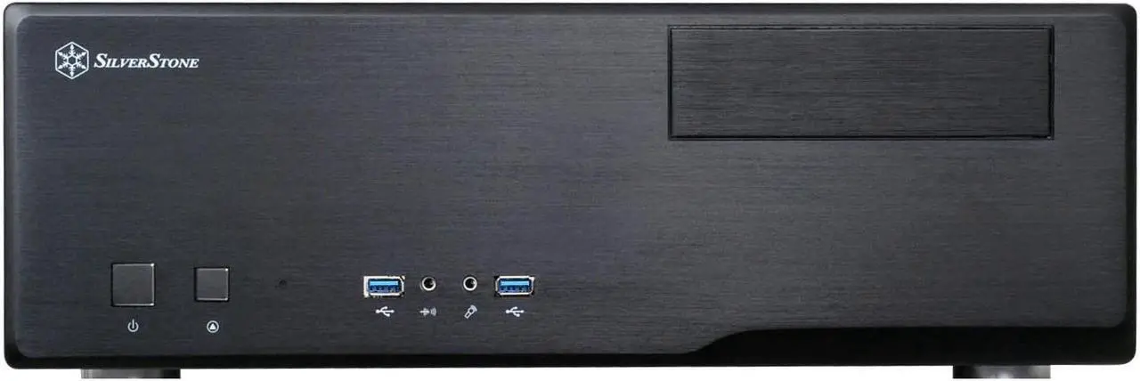 Alt view image 2 of 7 - SilverStone Technology SST-GD05B-3.0-USA USB3.0 Aluminum/Steel Micro ATX HTPC Computer Case with 2 USB 3.0 Front Ports in Black GD05B-3.0-USA