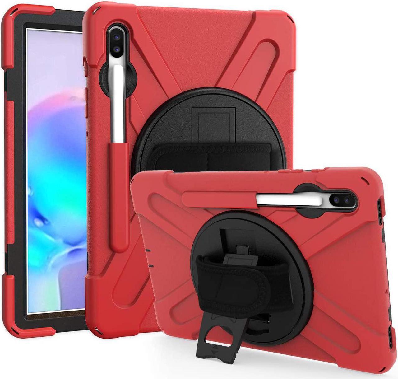 Galaxy Tab S6 10.5 T860 Case, Heavy Duty Military Shockproof Shield Cover Rugged Case for Samsung Galaxy Tab S6 10.5-inch SM-T860 (Shield Red)