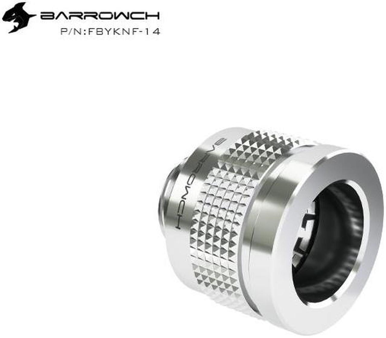 Barrowch G1/4 14mm Rigid Hardtube Wolverine Anti-Sheeding Fitting- Silver (FBYKNF-14-Silver)