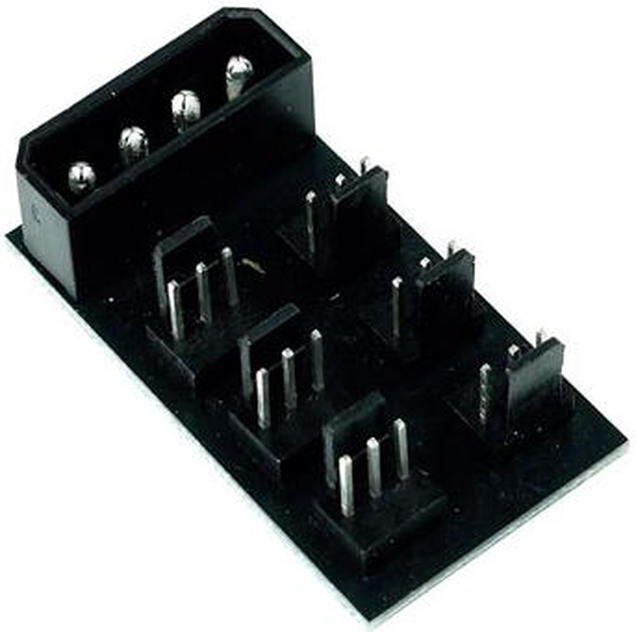 Phobya 4-Pin Molex to 6x 3-Pin Fan Splitter PCB (81097)