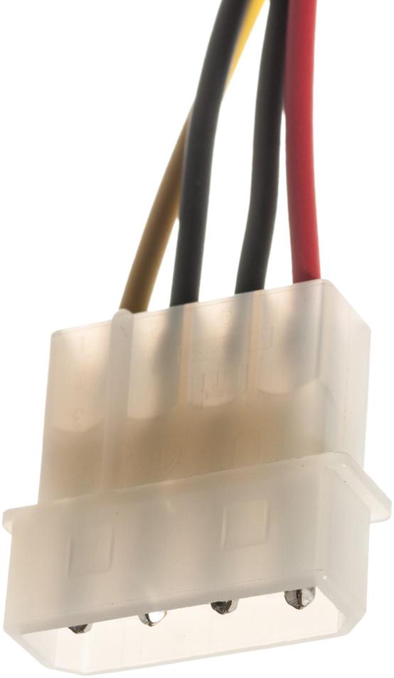 Alt view image 2 of 3 - 4-Pin Molex Peripheral Power Connector to SATA Power Adapter (4M-SATA-10)