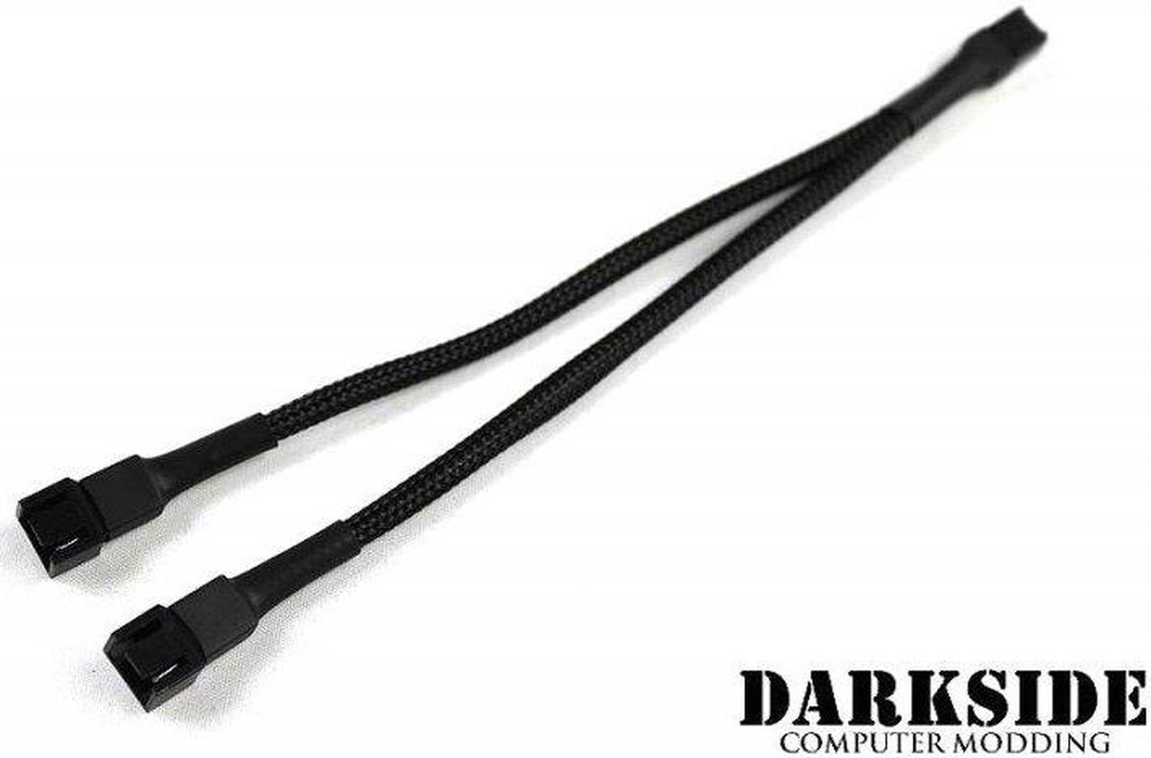 Darkside 3-Pin Dual Fan Power Y-Cable Splitter - Jet Black (DS-0094)