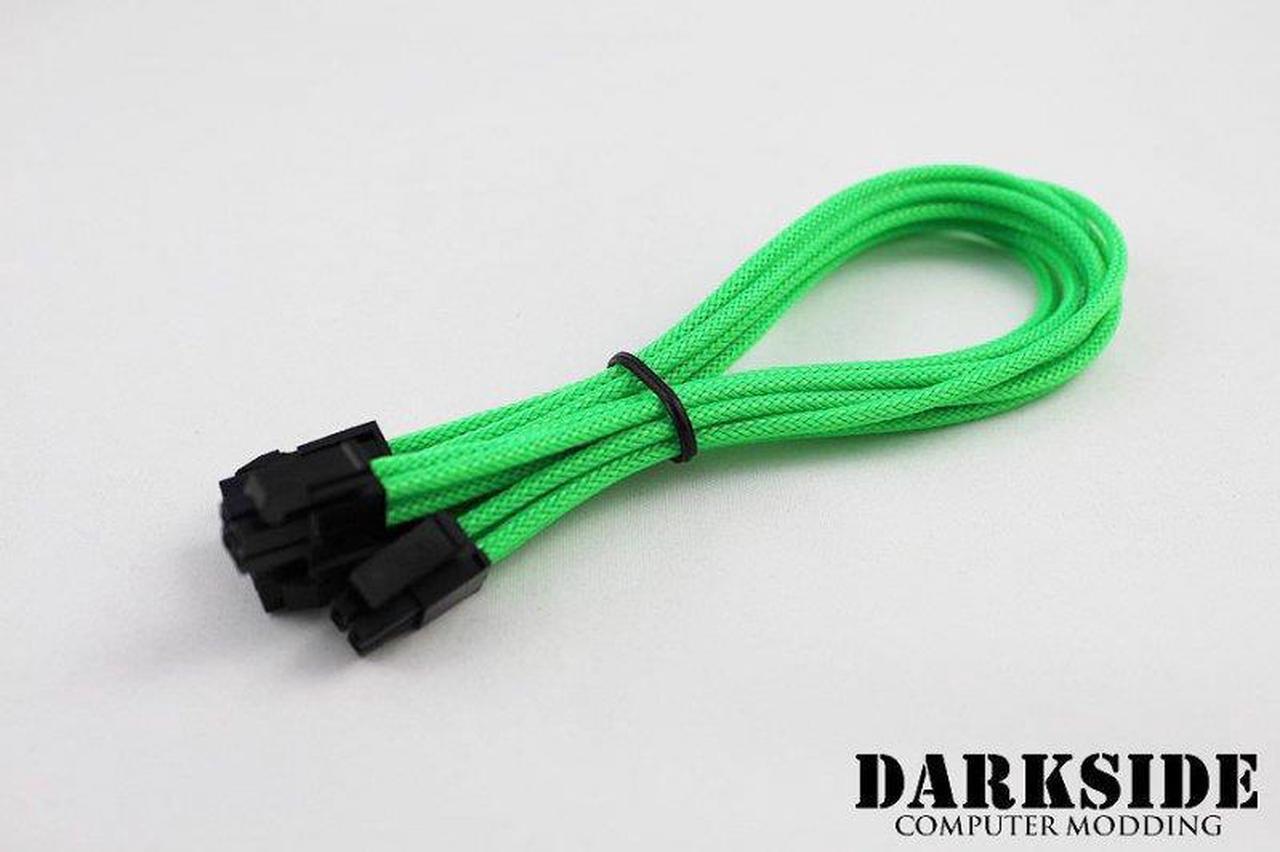 Darkside 4+4 EPS 12" (30cm) HSL Single Braid Extension Cable - Green UV (DS-0230)