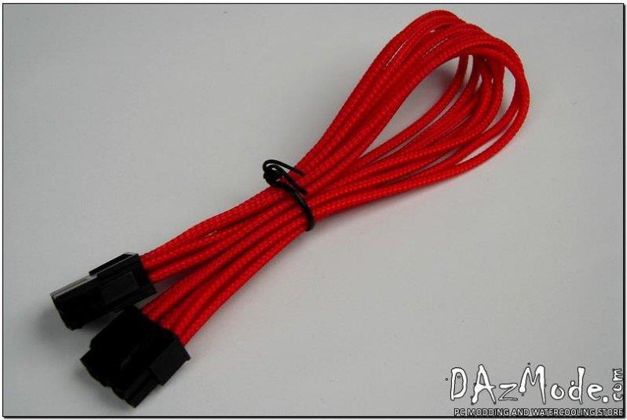 Darkside 4+4 EPS 12" (30cm) HSL Single Braid Extension Cable - Red UV (DS-0073)