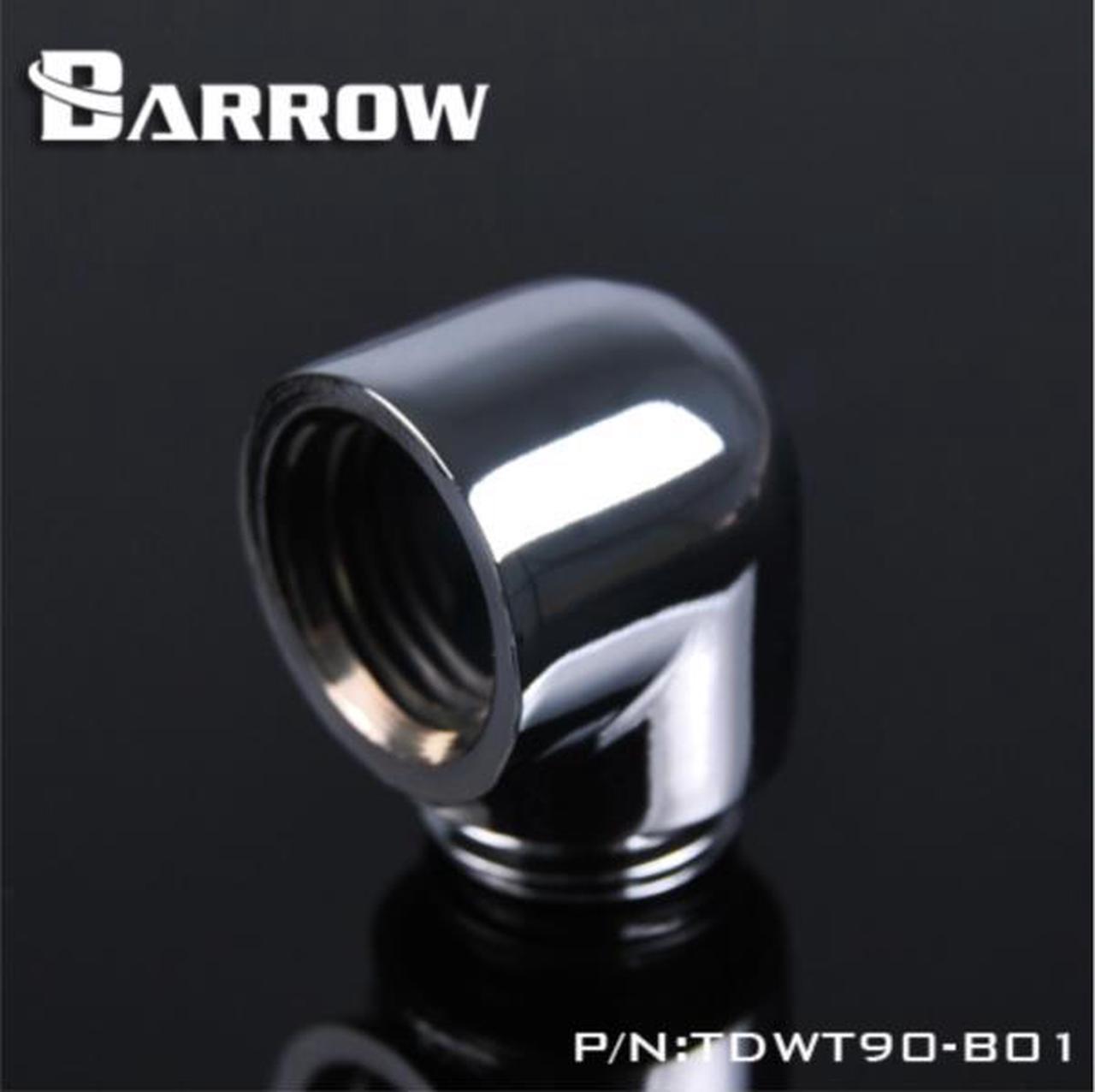 Barrow G1/4" 90 Degree Male to Female Angled Adaptor Fitting - Silver (TDWT90-B01-Silver)