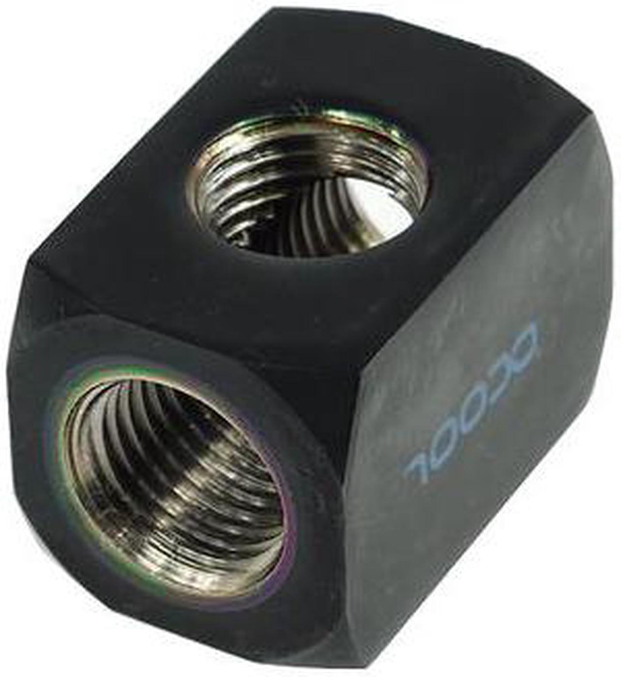 Alphacool G1/4 Round TEE Connection Terminal - Black (17030)