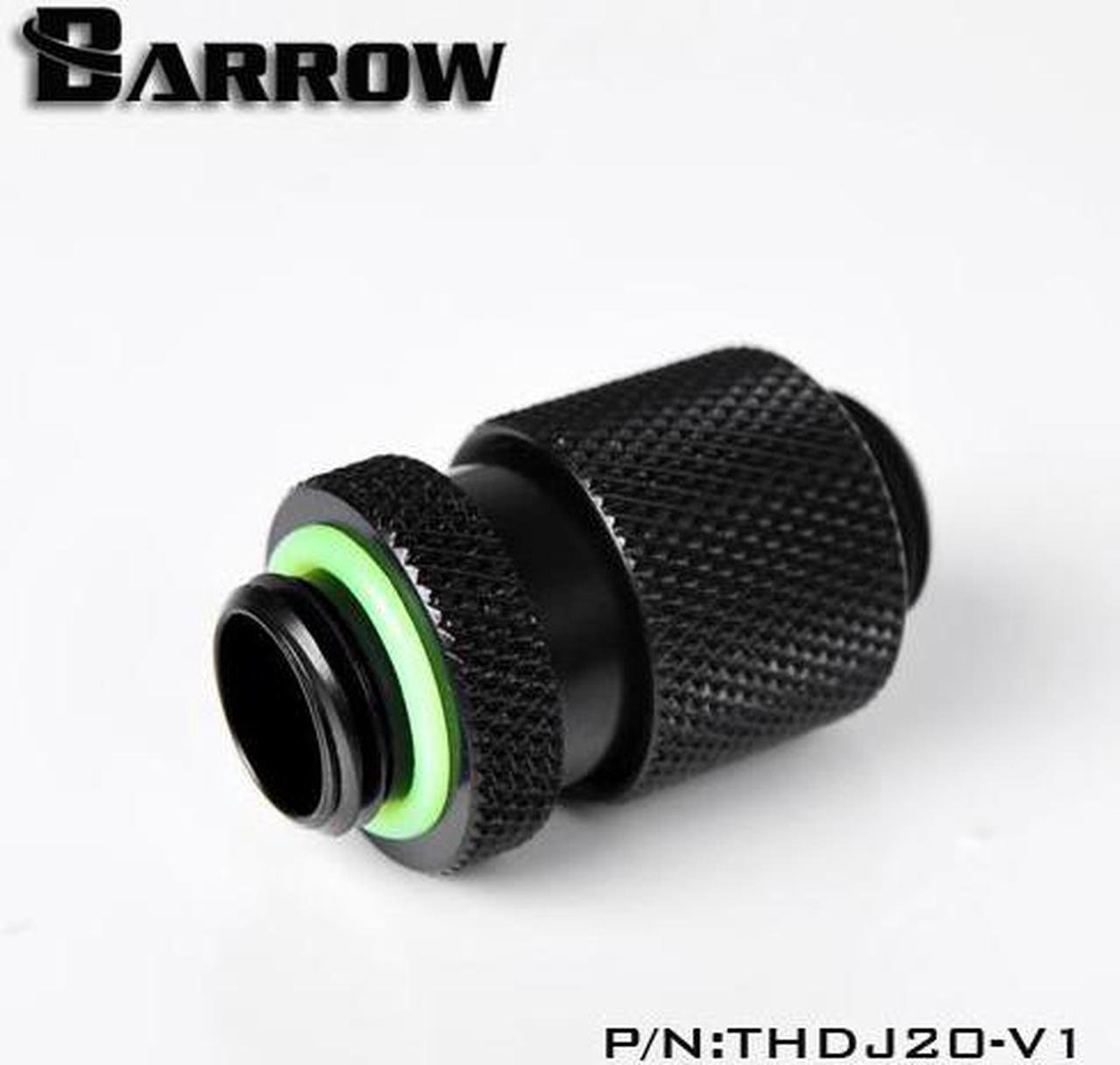 Barrow G1/4" Male to Male D-Plug Fitting, 20mm, Black